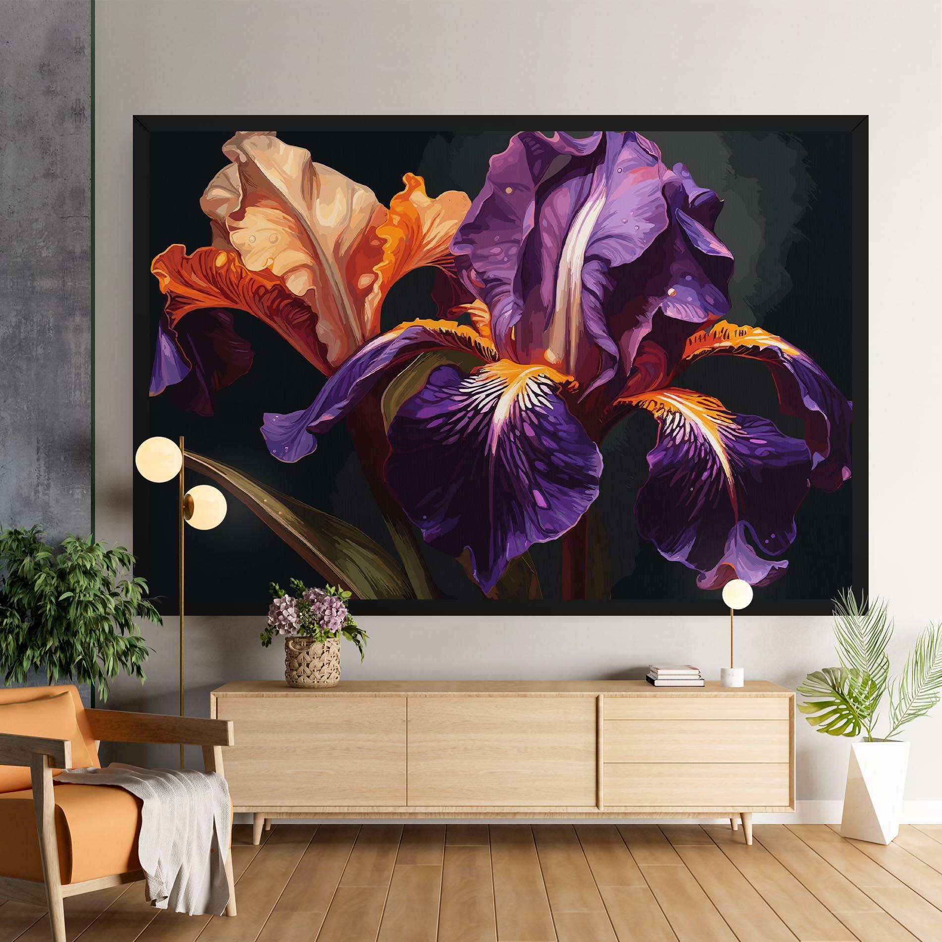 Leinwandbild Purple Orange Iris mockup 9