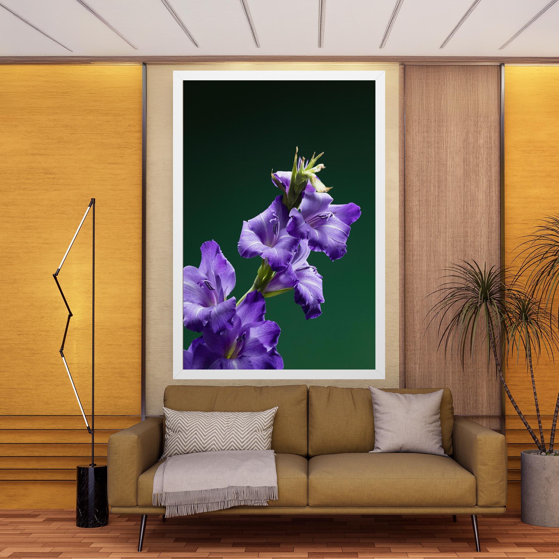 Leinwandbild Iris On Green mockup 9