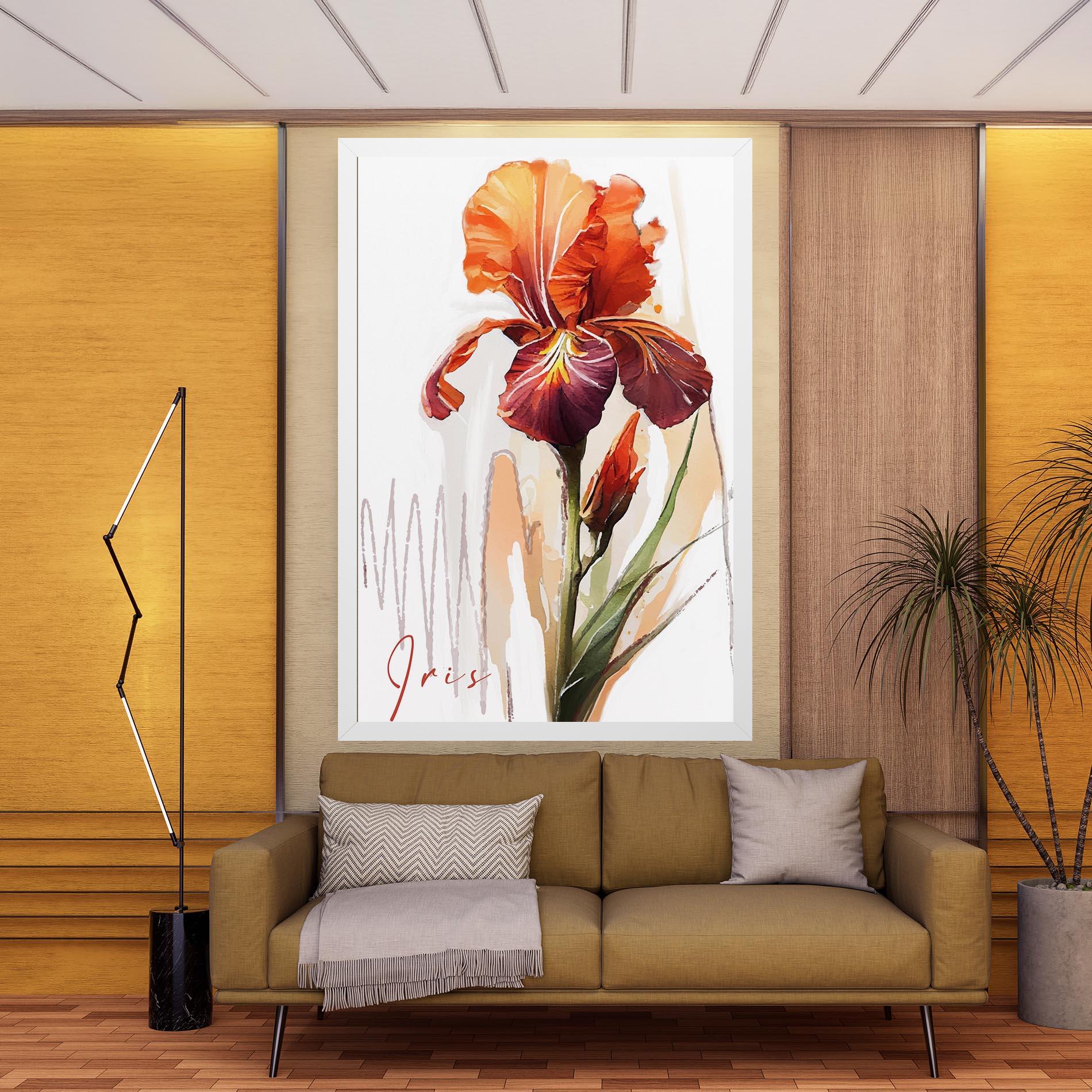 Leinwandbild Orange Iris mockup 9