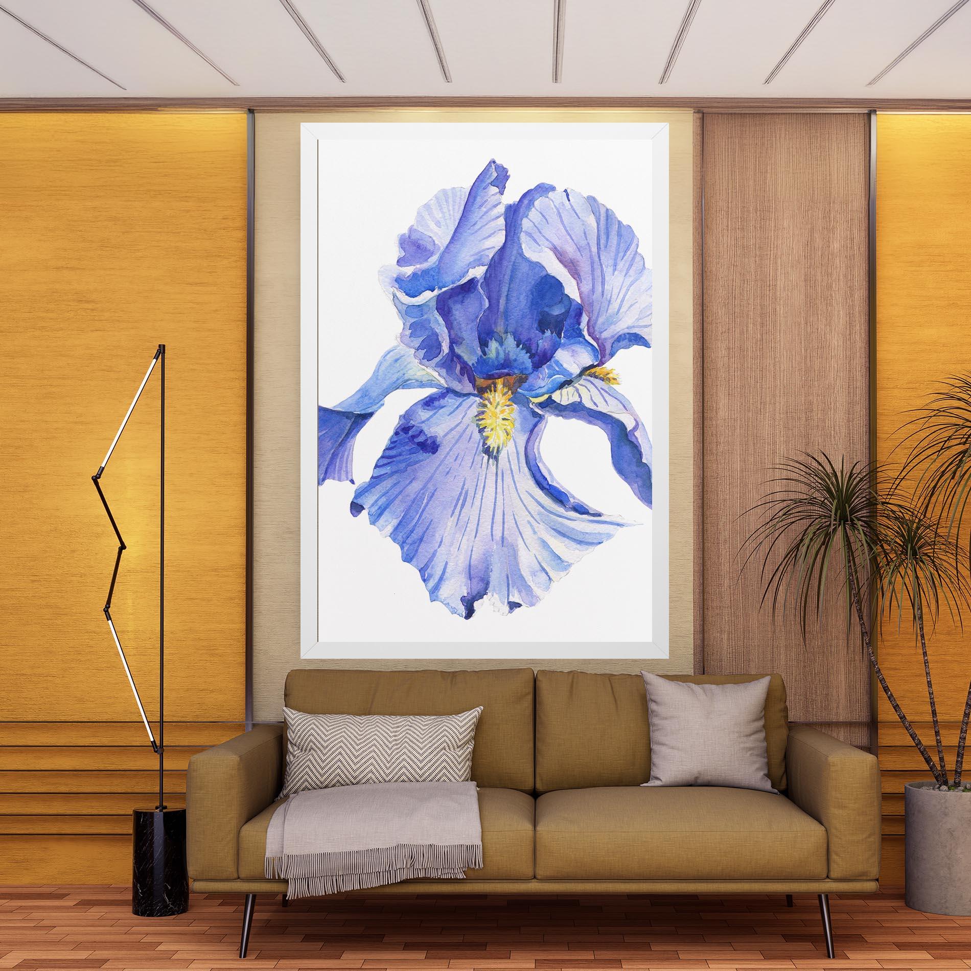 Leinwandbild Purple Iris On White mockup 9