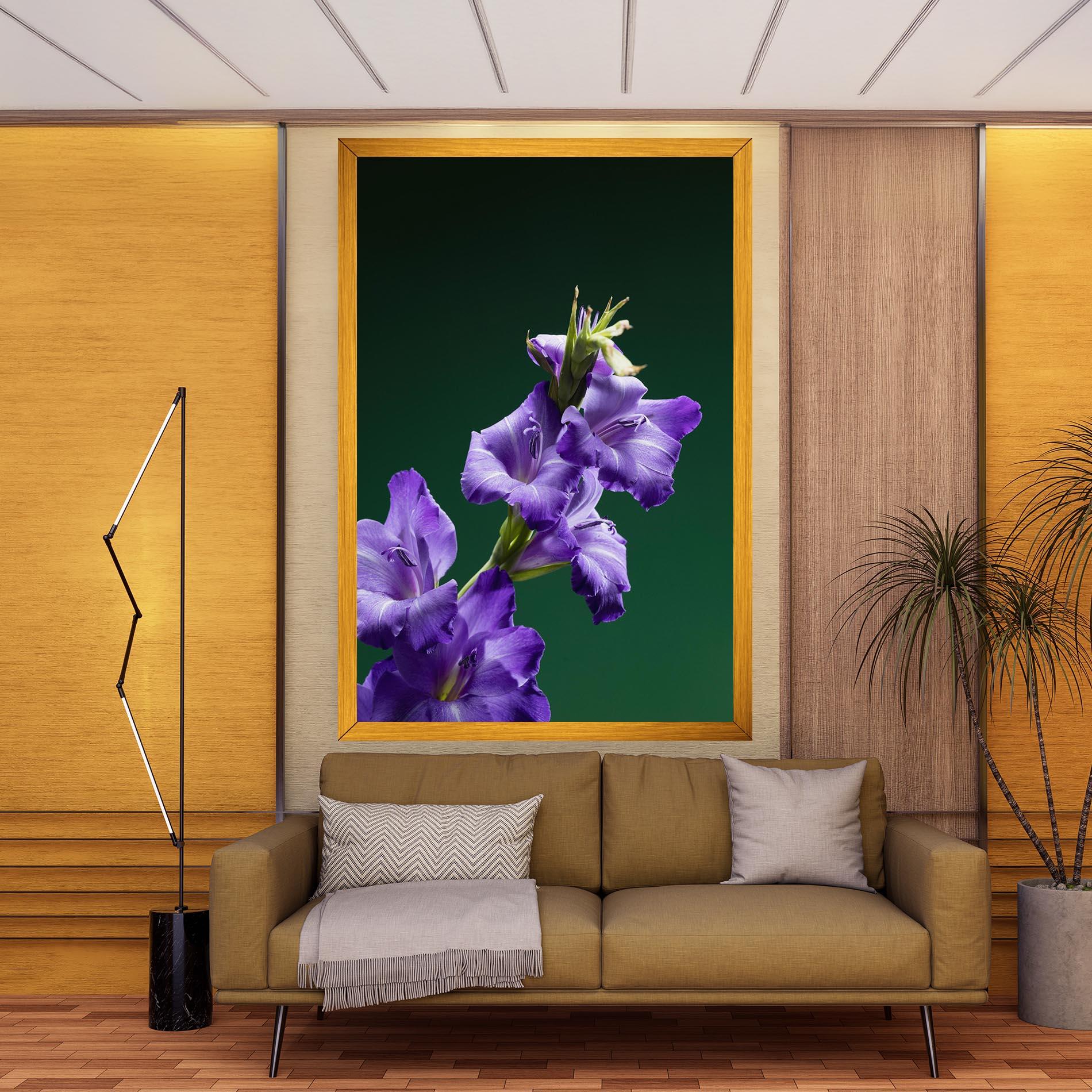 Leinwandbild Iris On Green mockup 9