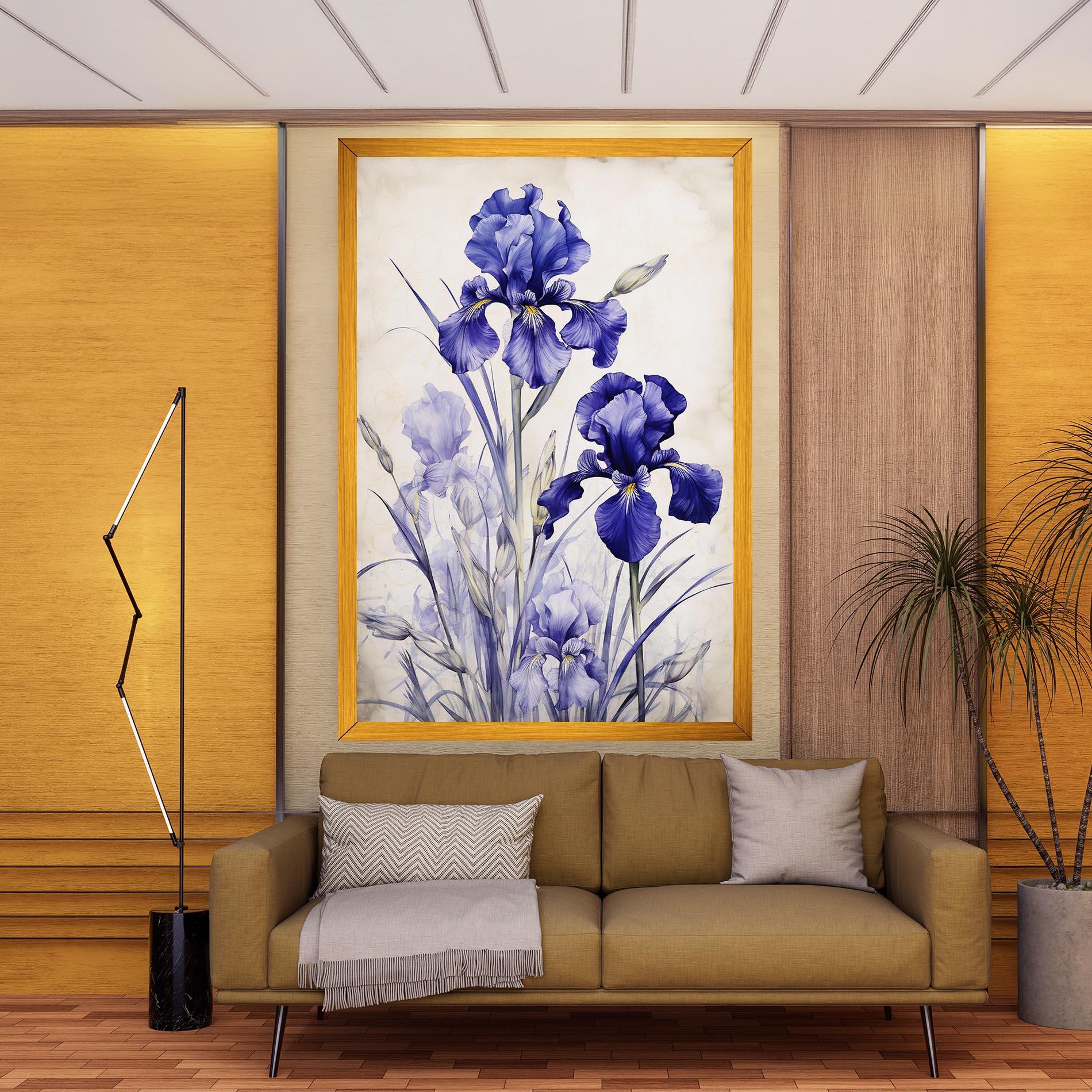 Leinwandbild Irises Painting mockup 9