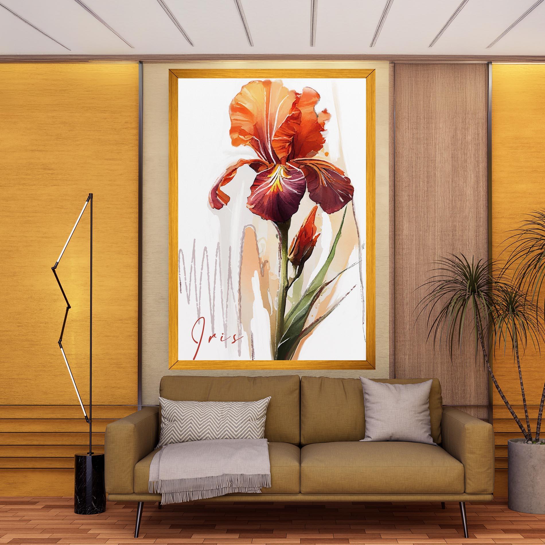 Leinwandbild Orange Iris mockup 9