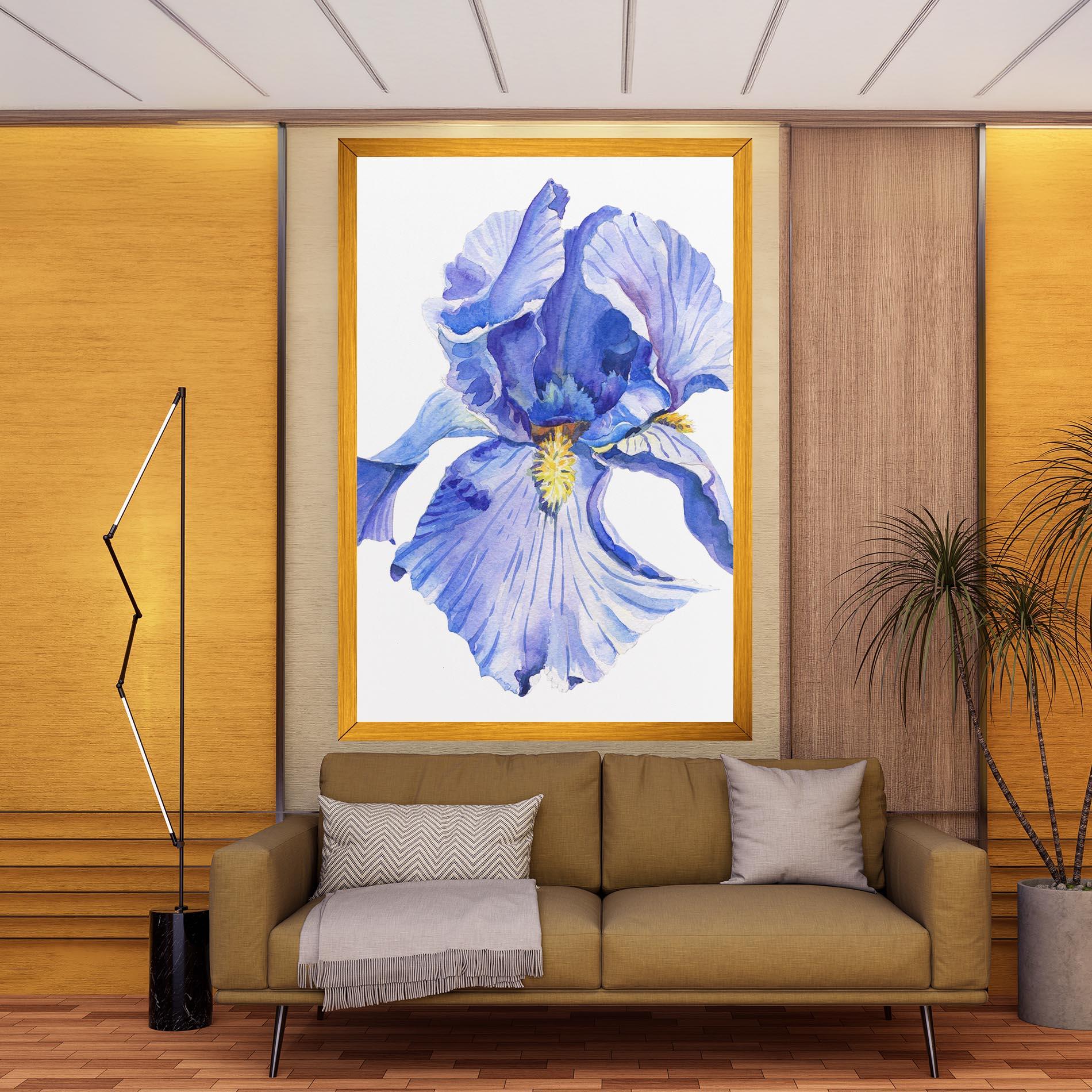 Leinwandbild Purple Iris On White mockup 9