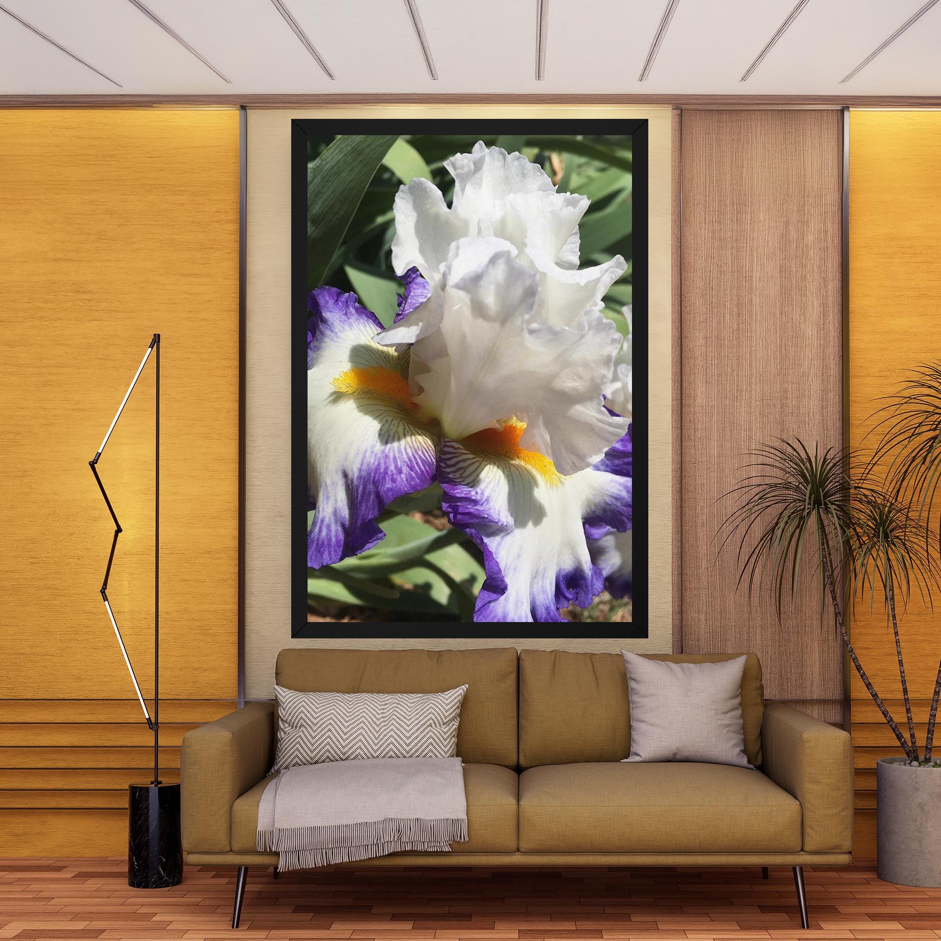 Garden White Purple Irirs mockup 9