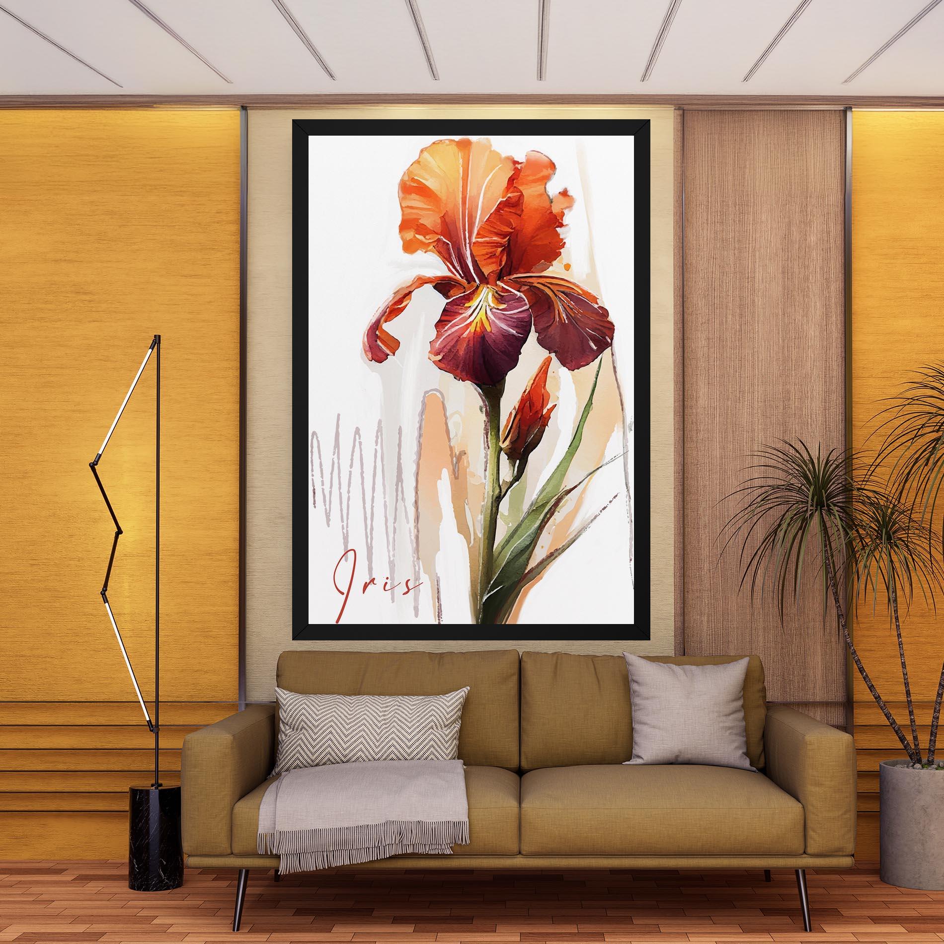 Leinwandbild Orange Iris mockup 9