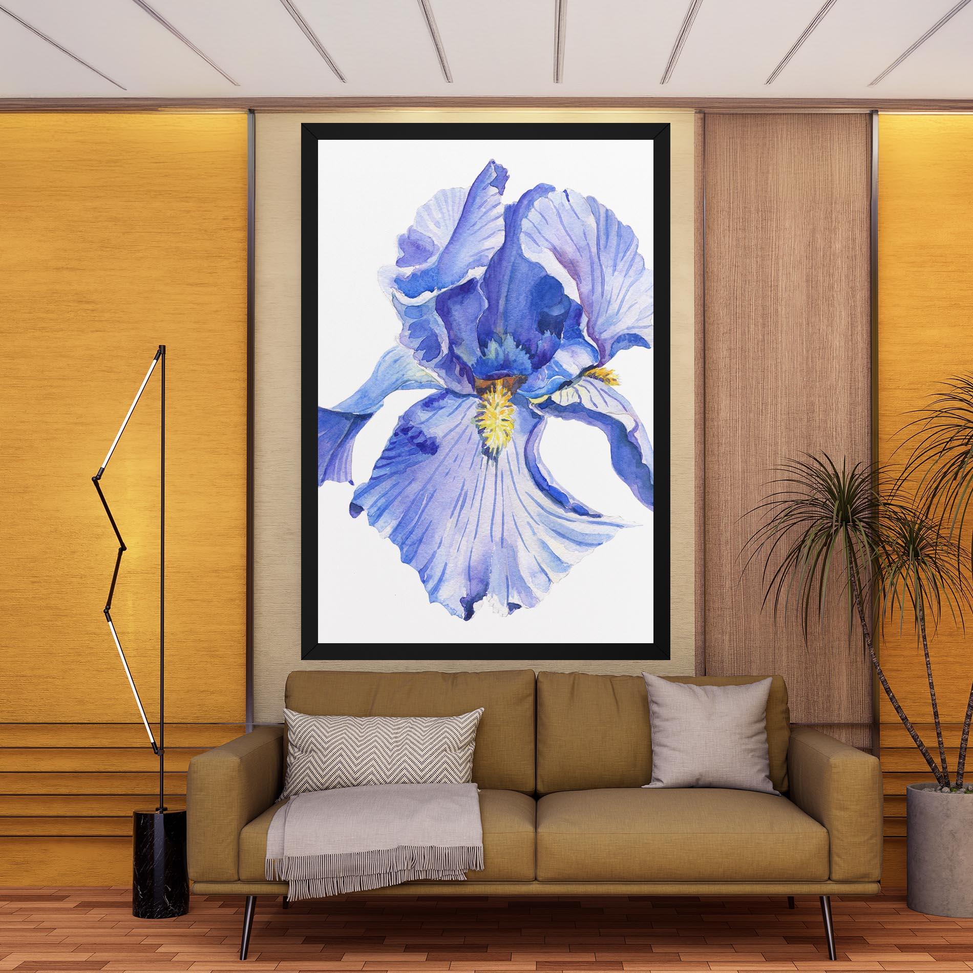 Leinwandbild Purple Iris On White mockup 9