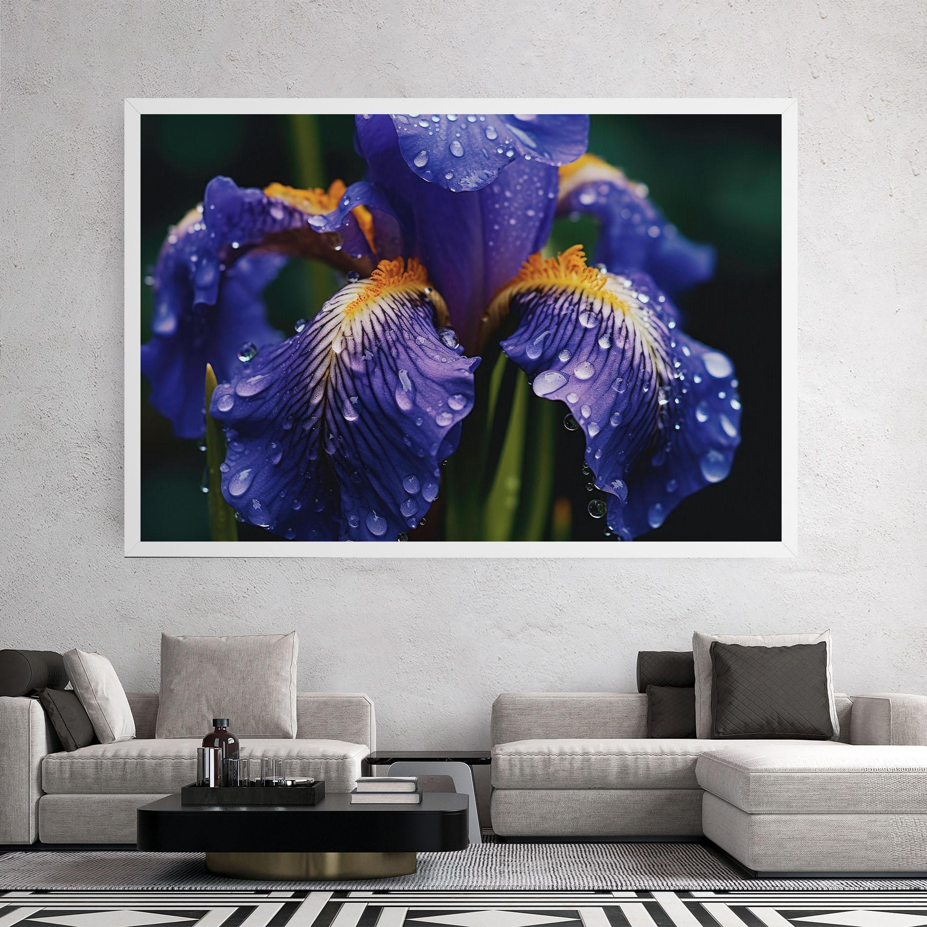 Leinwandbild Iris After Rain mockup 2