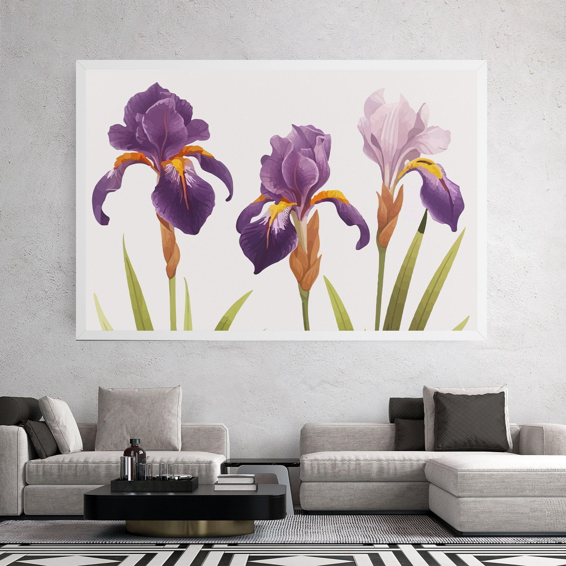 Leinwandbild Iris Leaf mockup 2