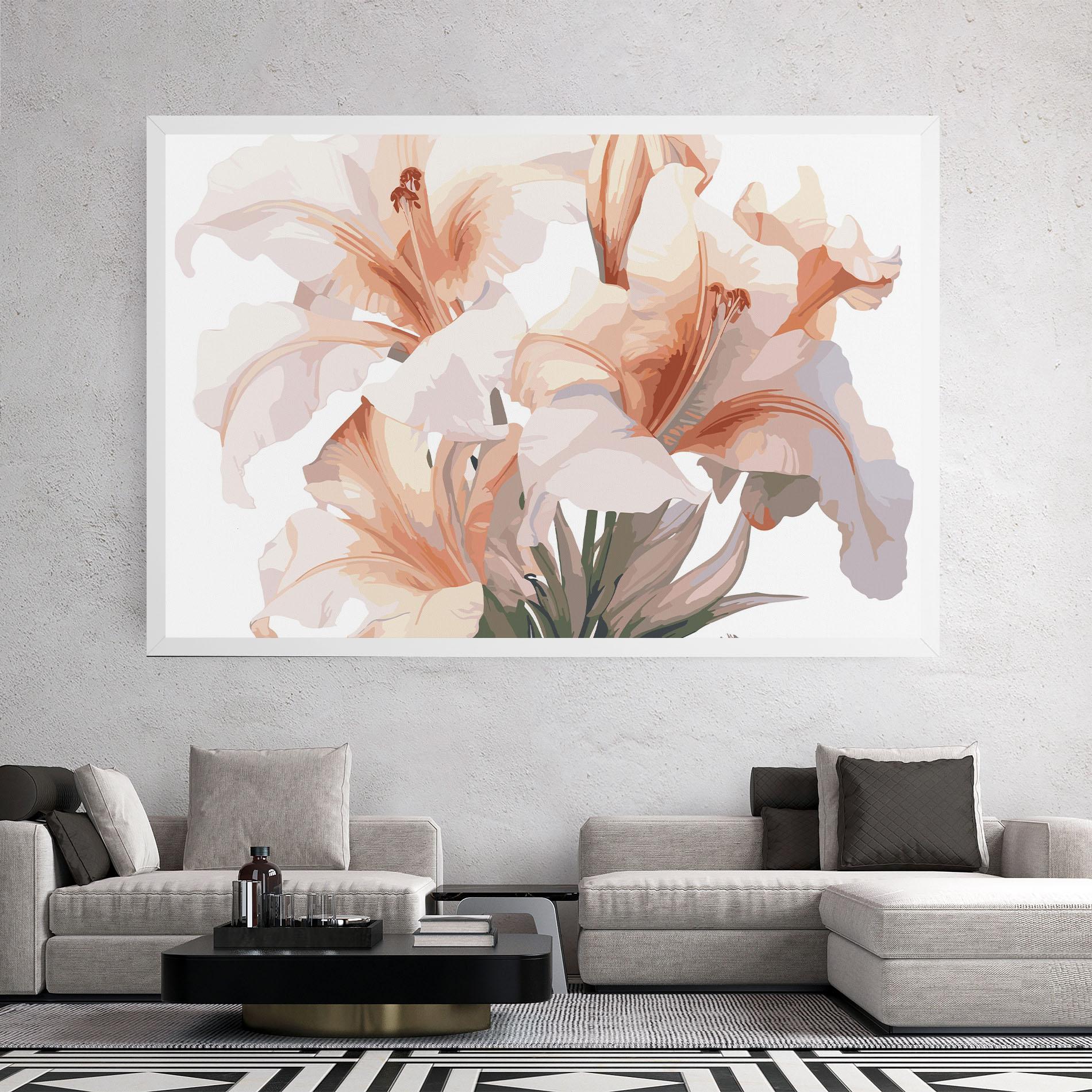Leinwandbild Light Orange Iris mockup 2