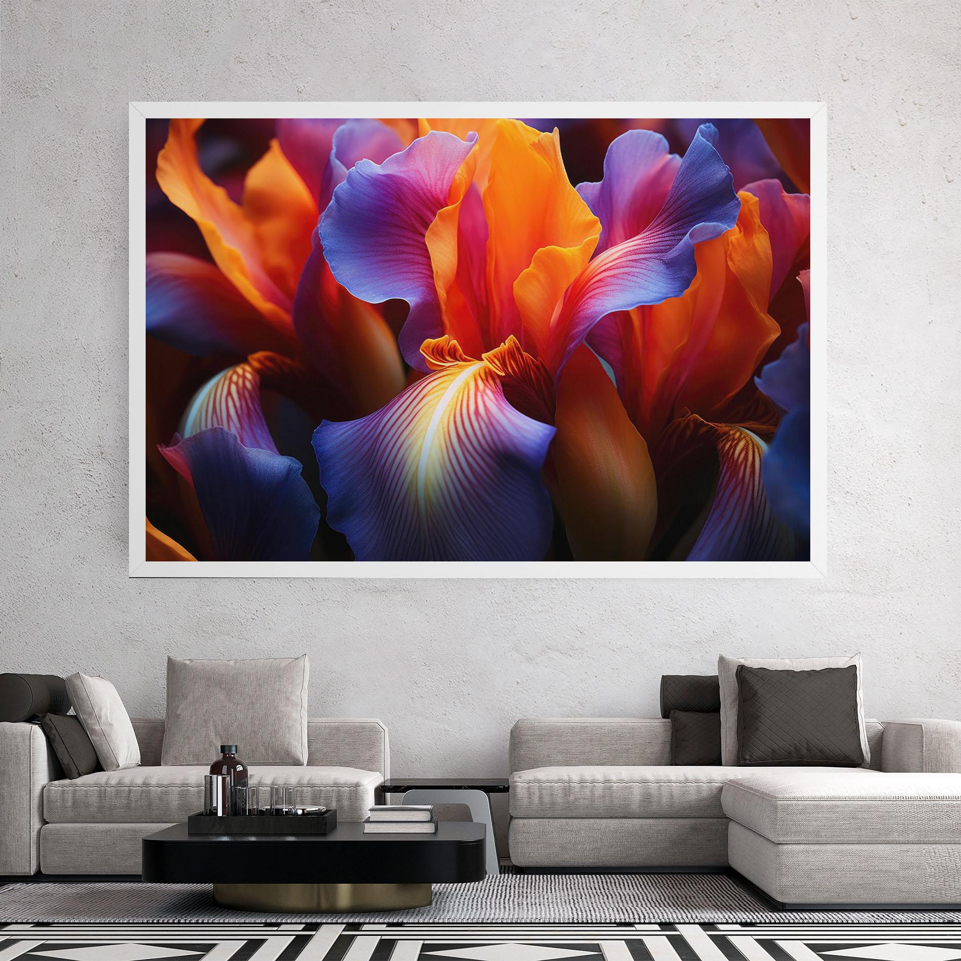 Leinwandbild Orange Purple Iris mockup 2