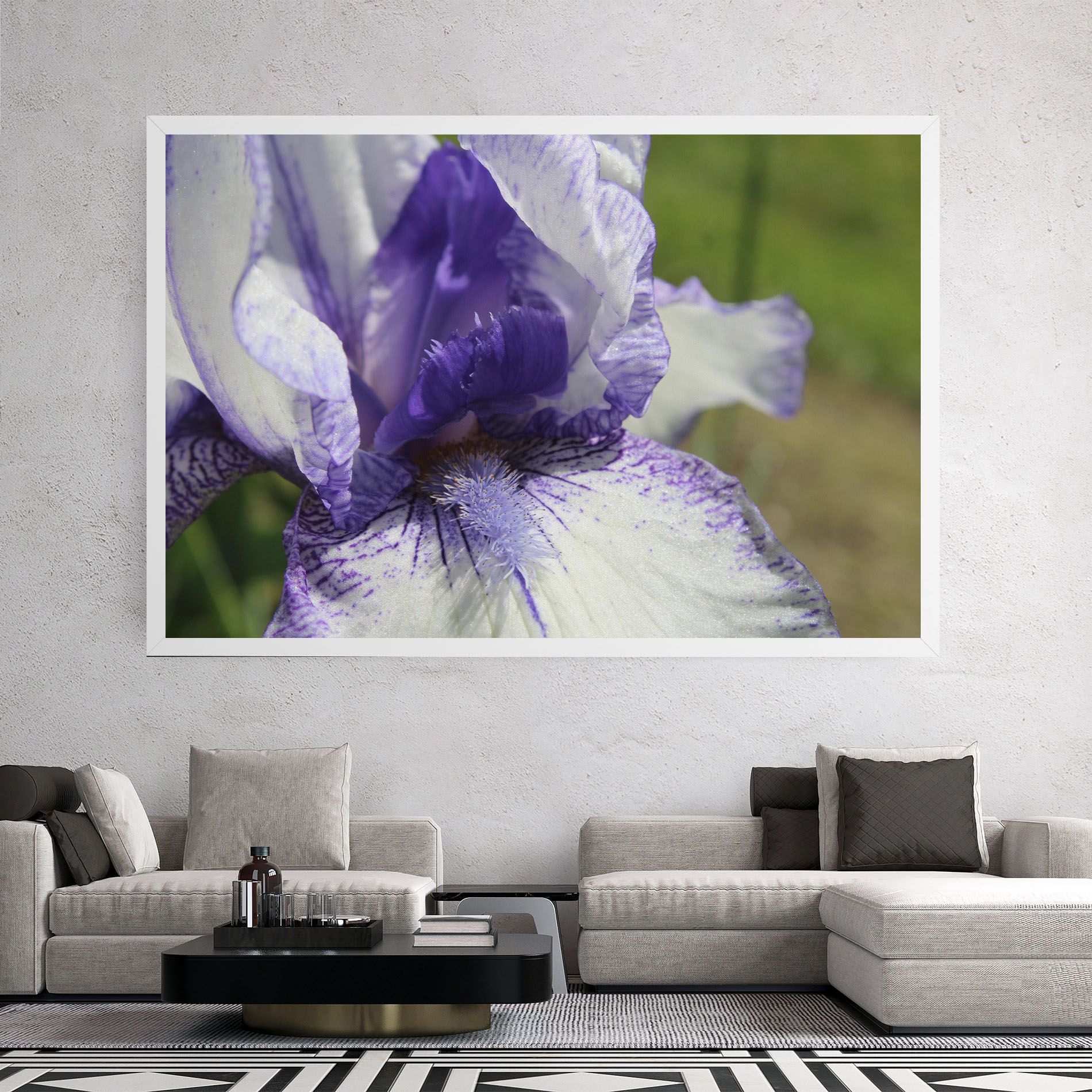 White Purple Iris mockup 2