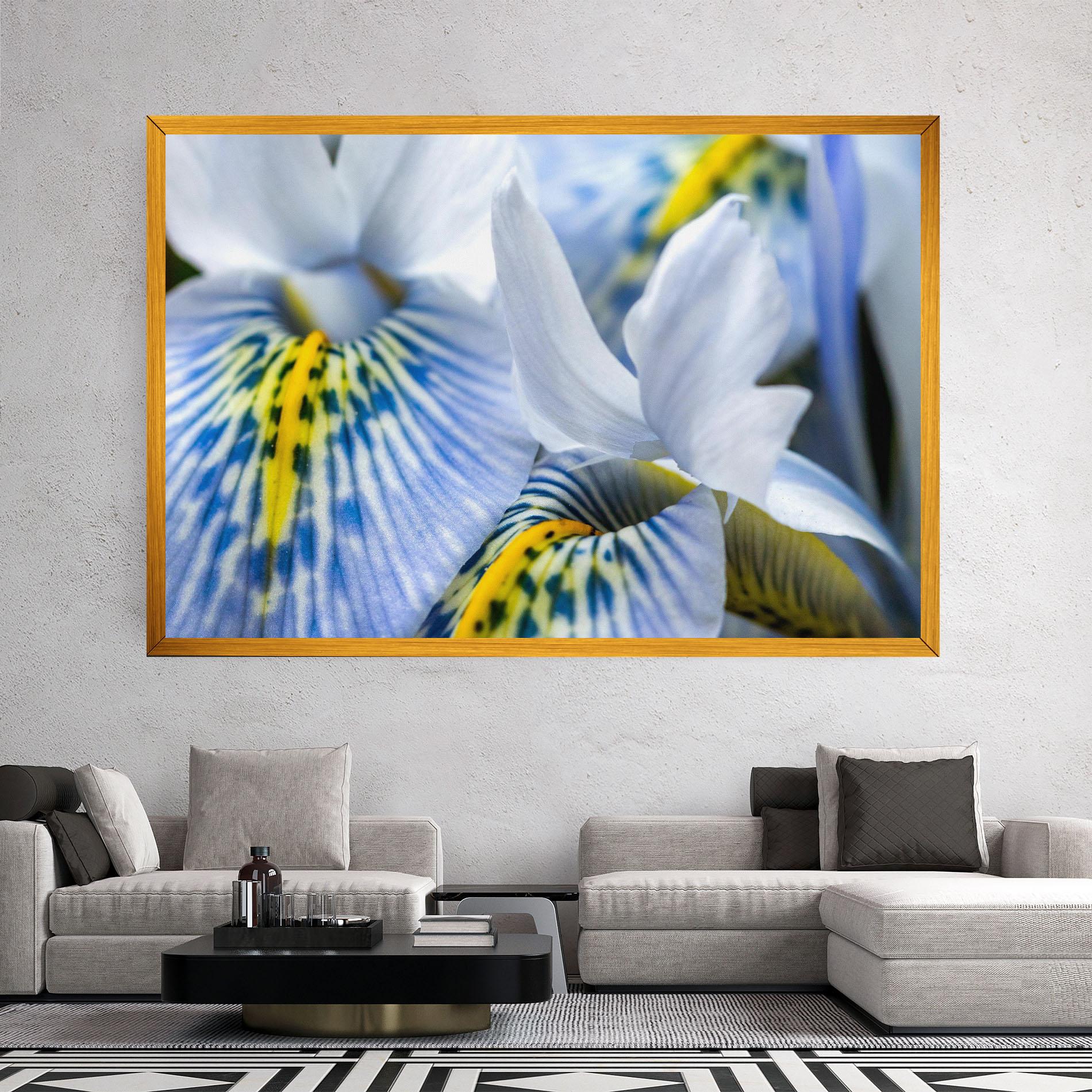 Leinwandbild Blue Yellow Iris mockup 2