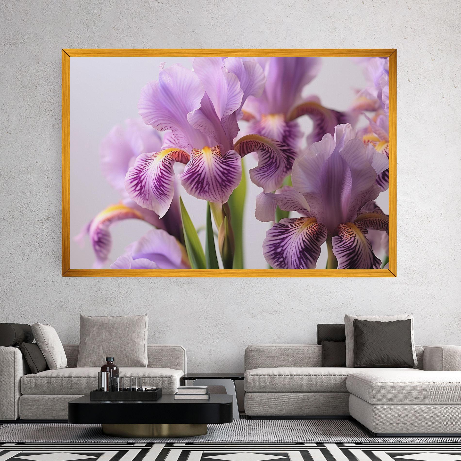 Leinwandbild Iris In Vase mockup 2