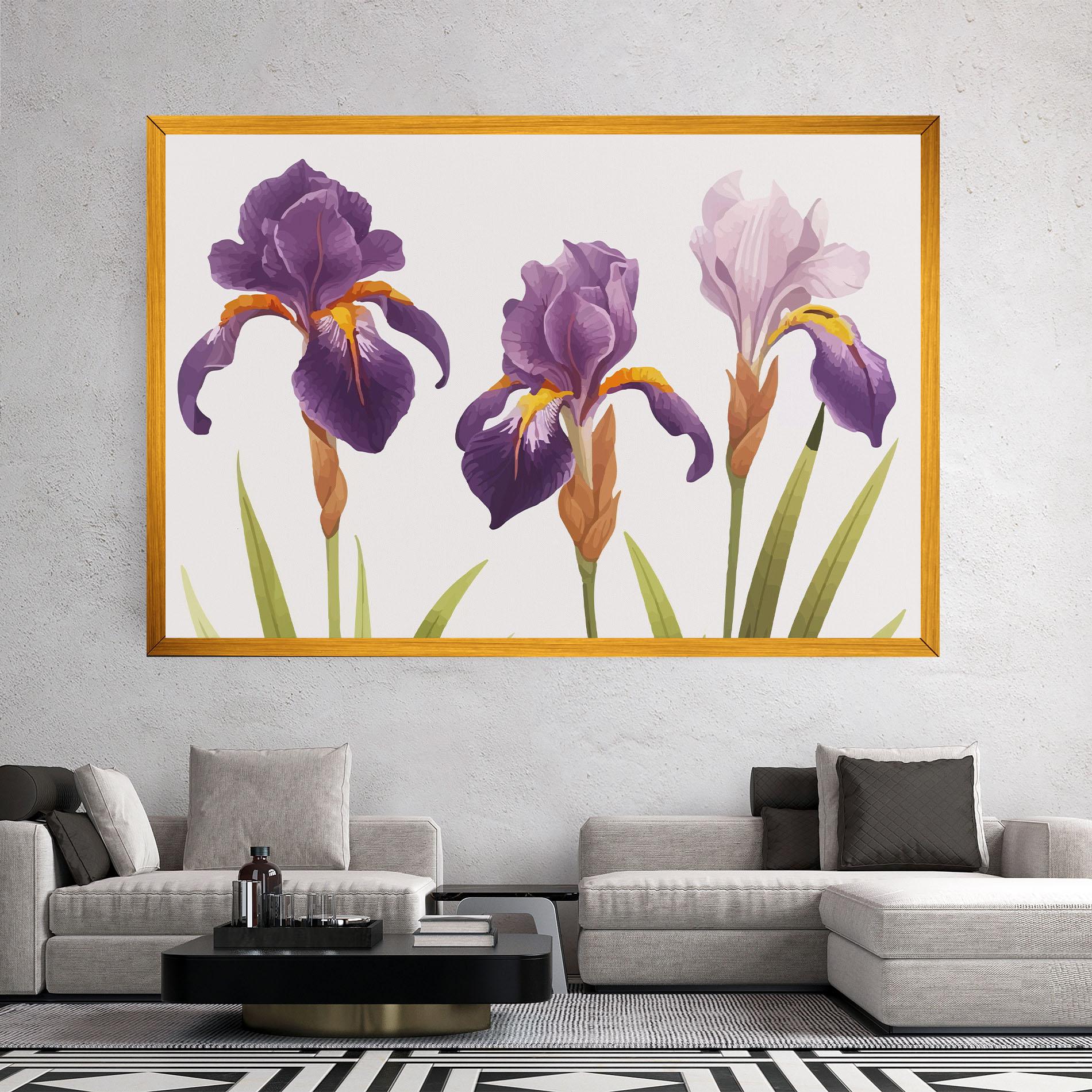 Leinwandbild Iris Leaf mockup 2