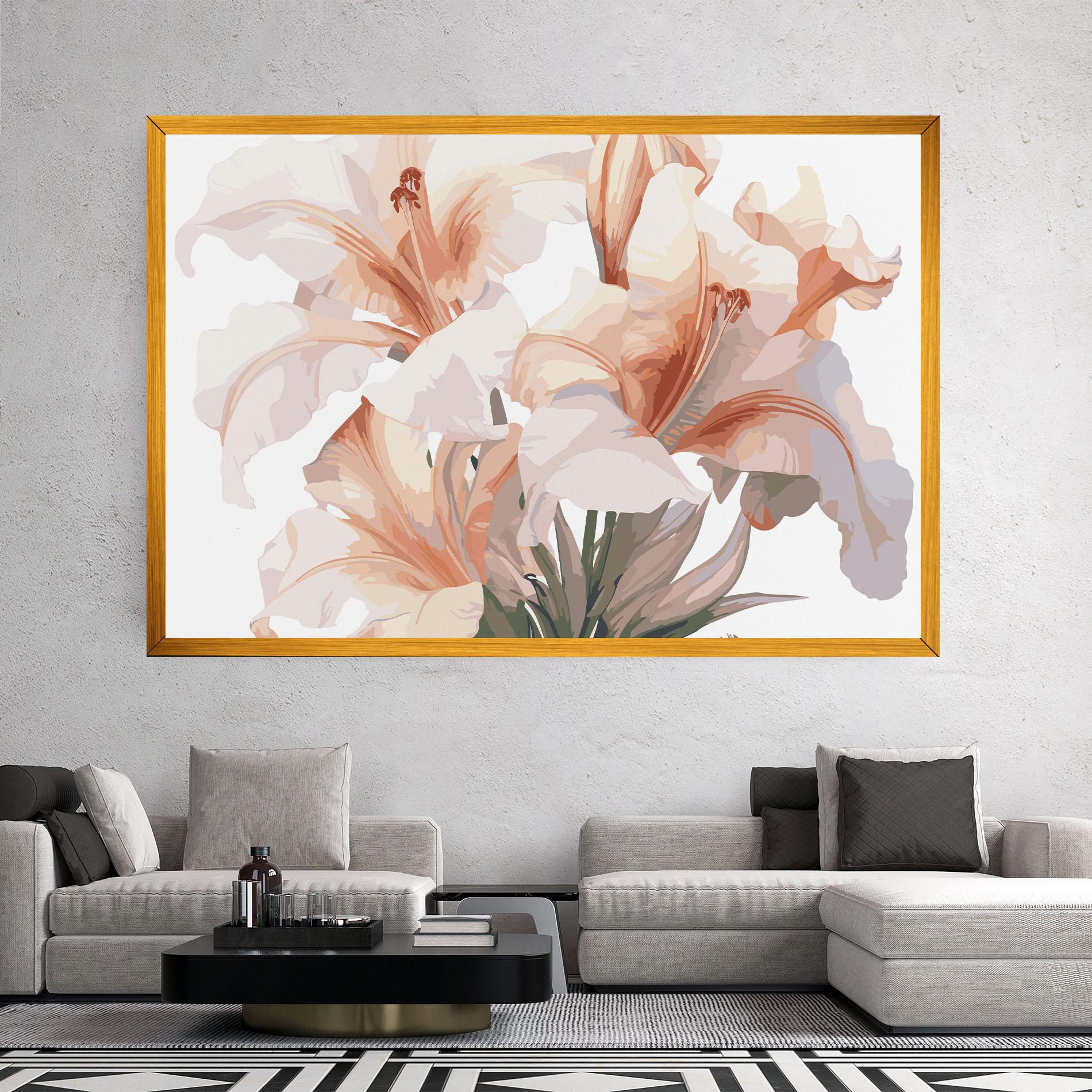 Leinwandbild Light Orange Iris mockup 2