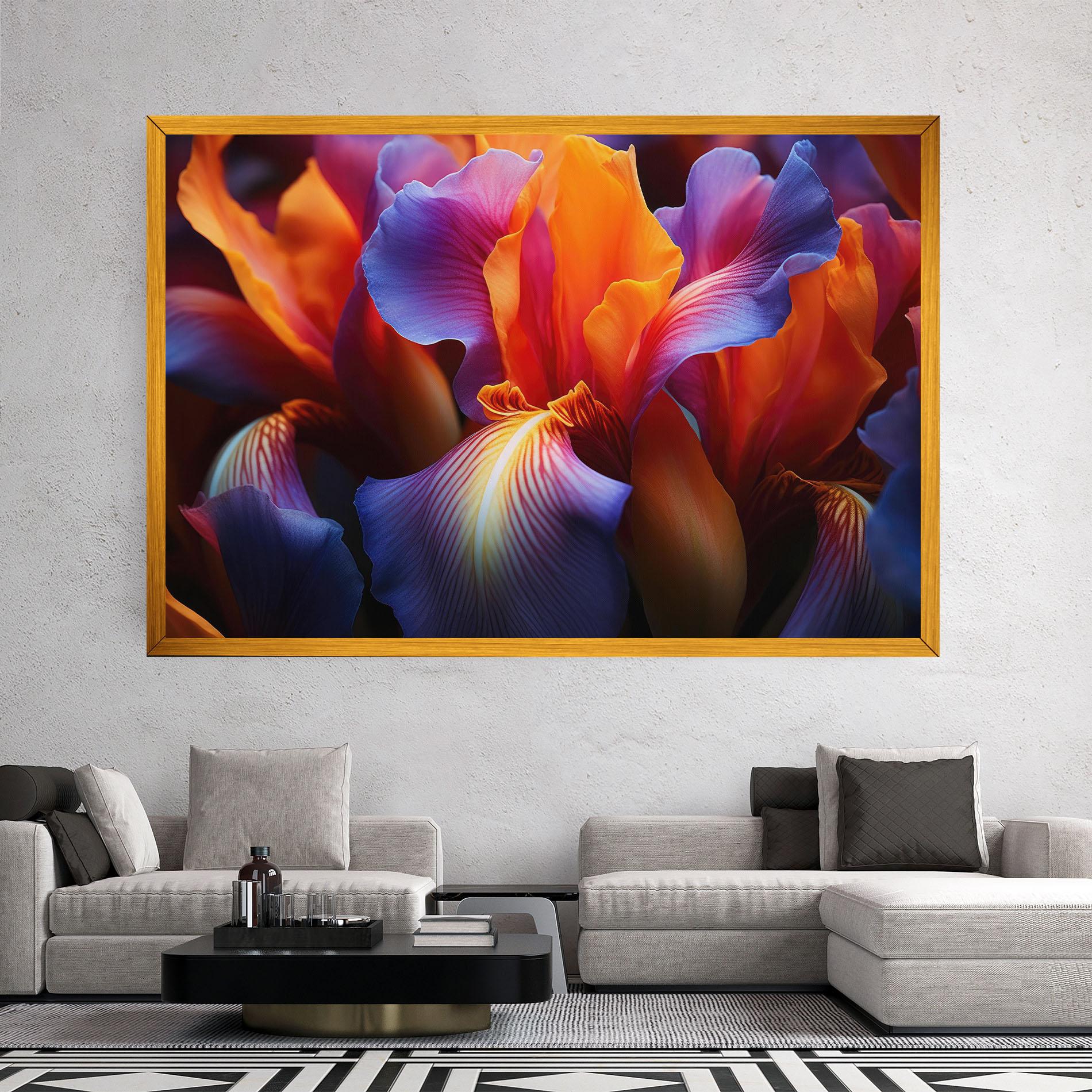 Leinwandbild Orange Purple Iris mockup 2
