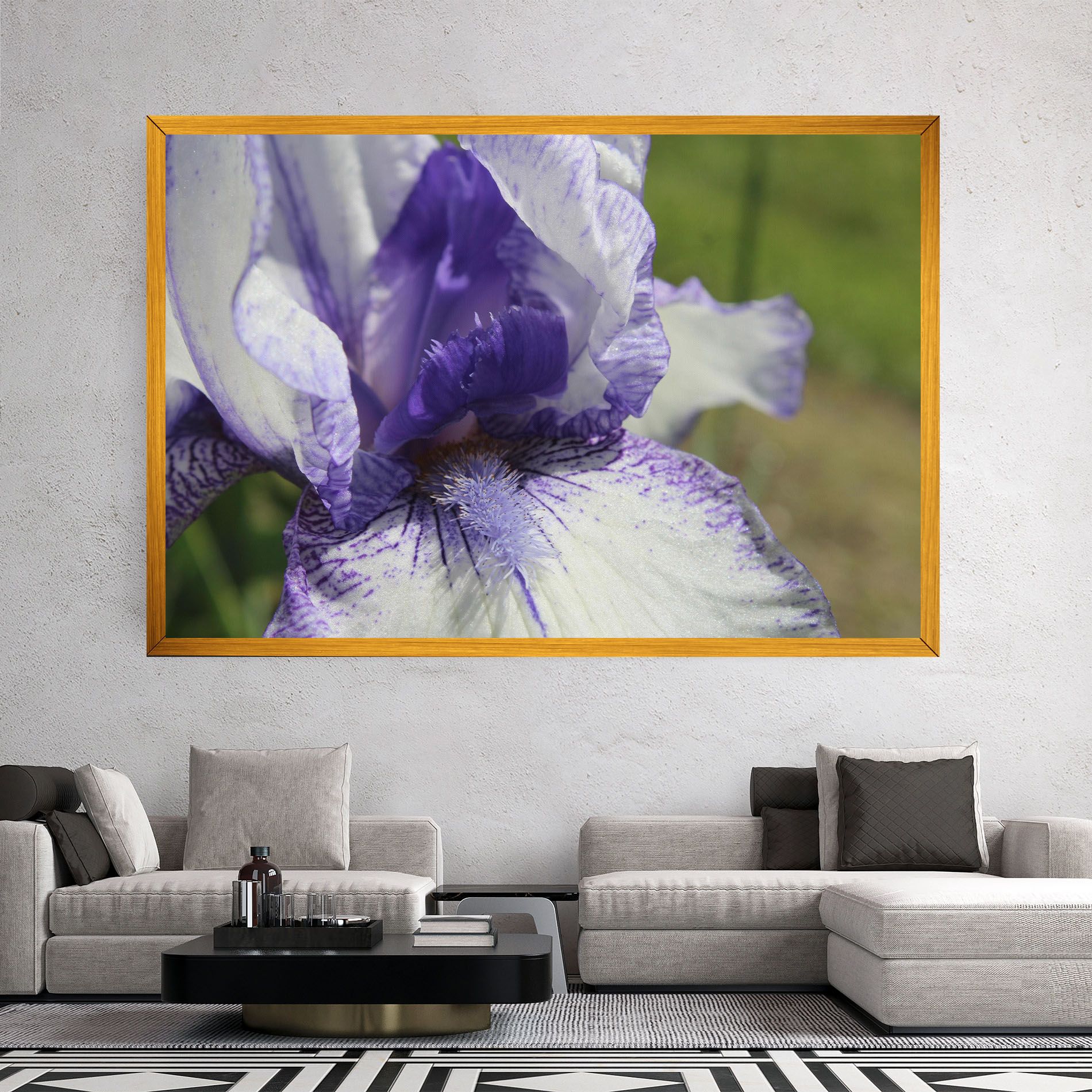 White Purple Iris mockup 2