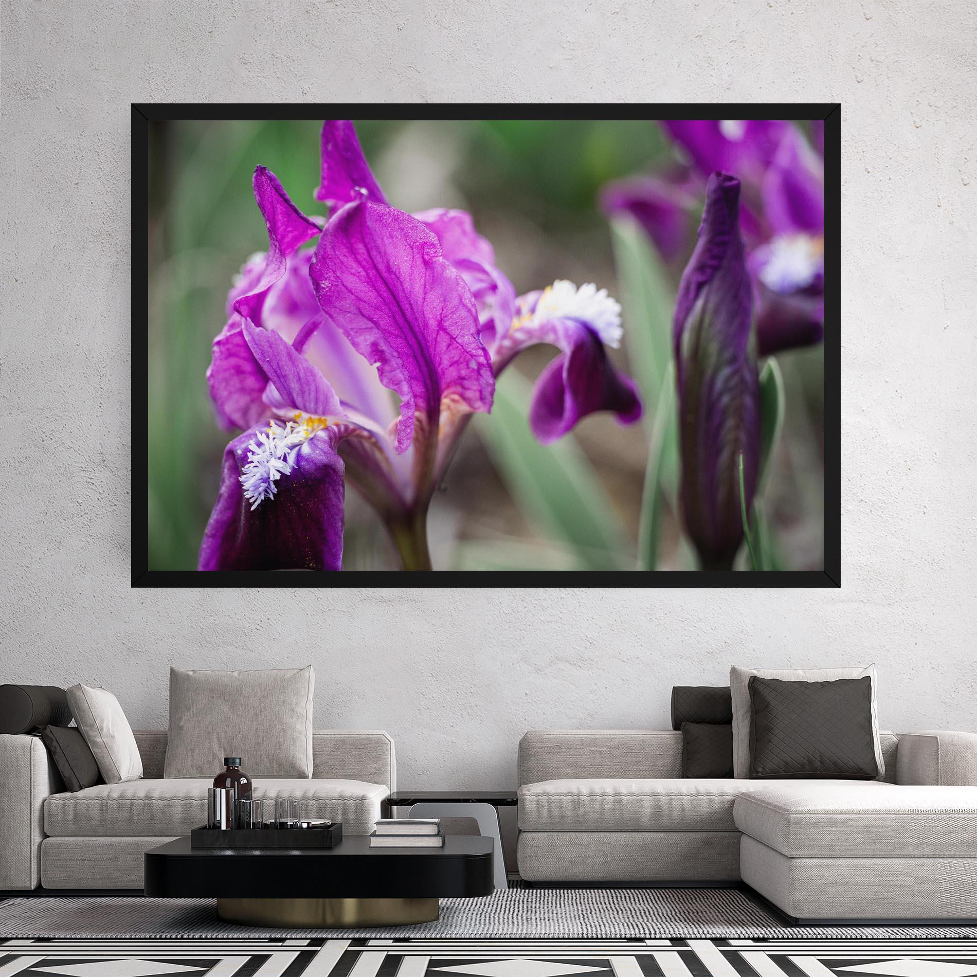 Leinwandbild Dark Pink Iris mockup 2