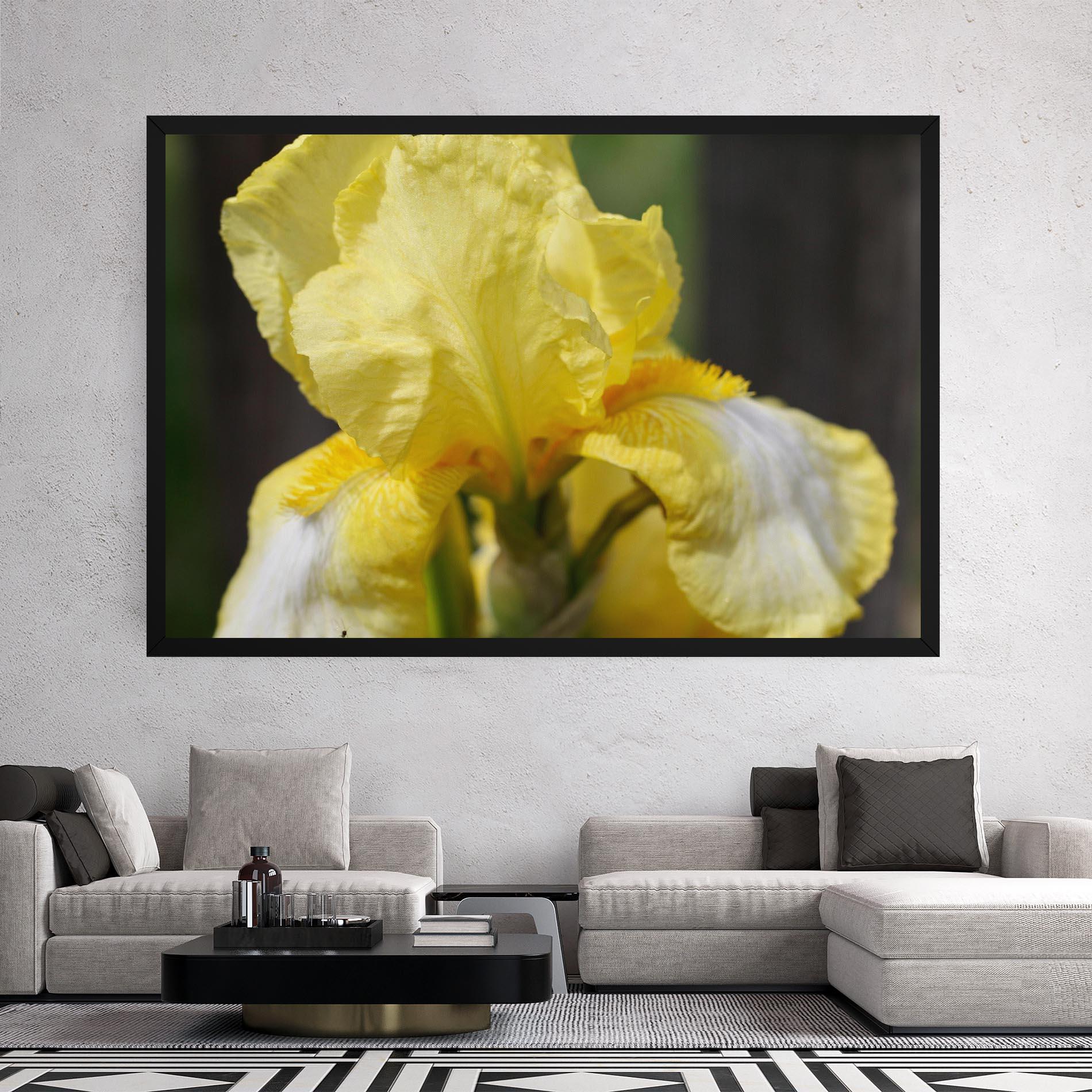 Leinwandbild Garden Yellow Iris mockup 2