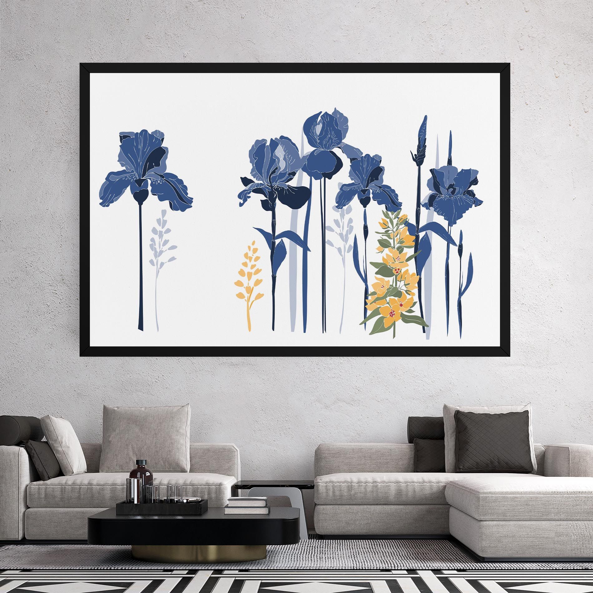 Iris Blue Art mockup 2