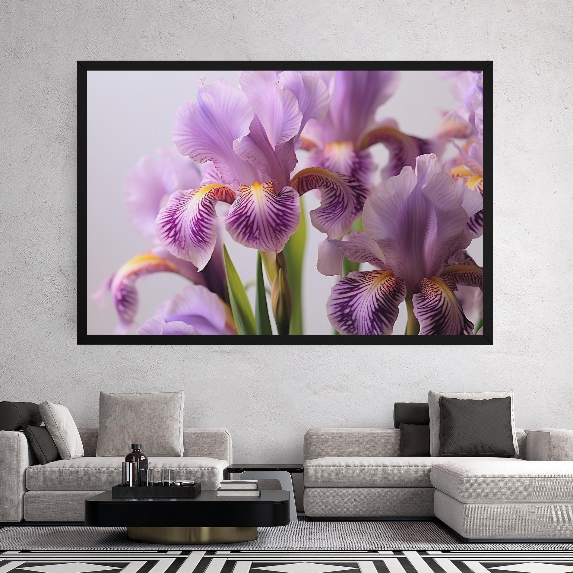 Leinwandbild Iris In Vase mockup 2