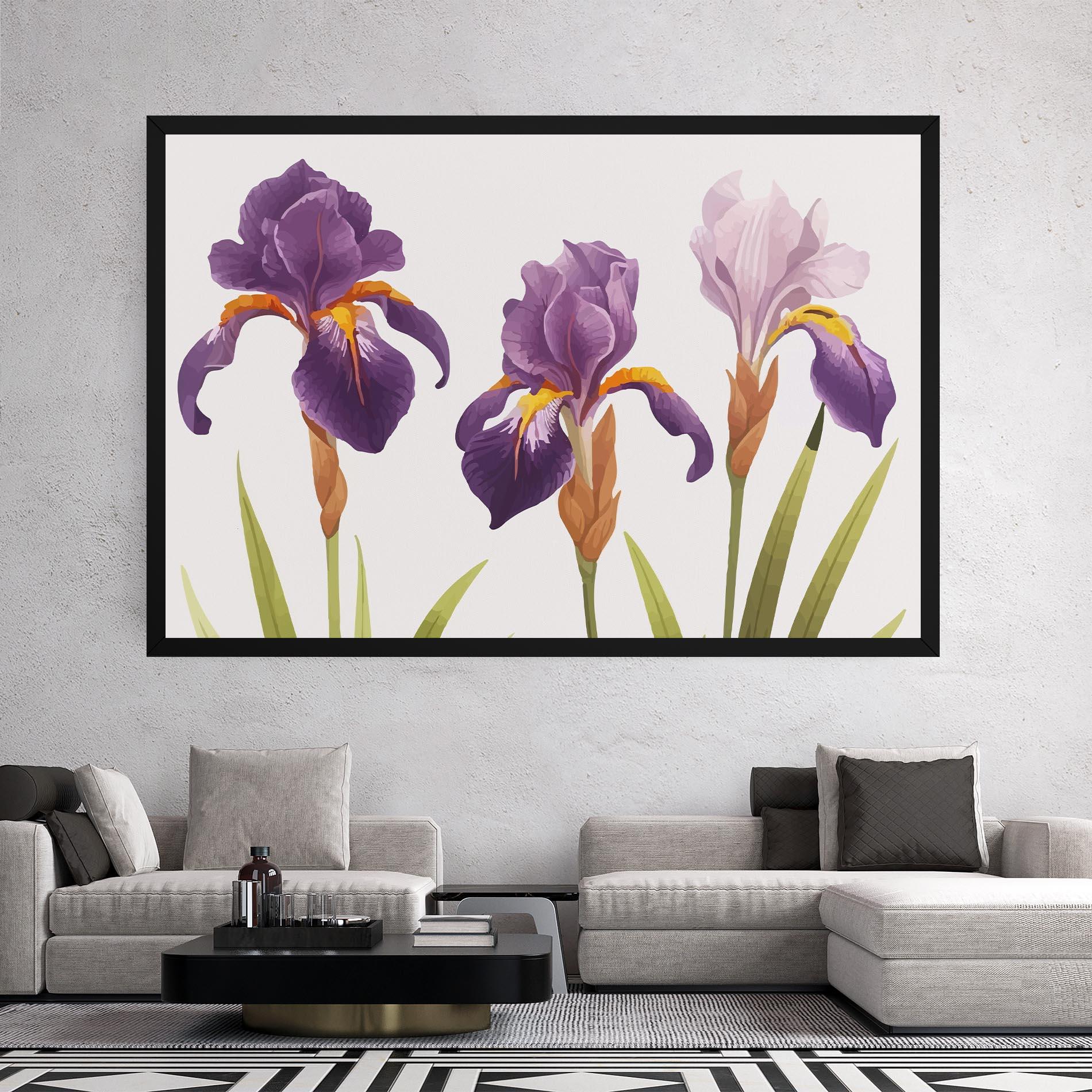 Leinwandbild Iris Leaf mockup 2