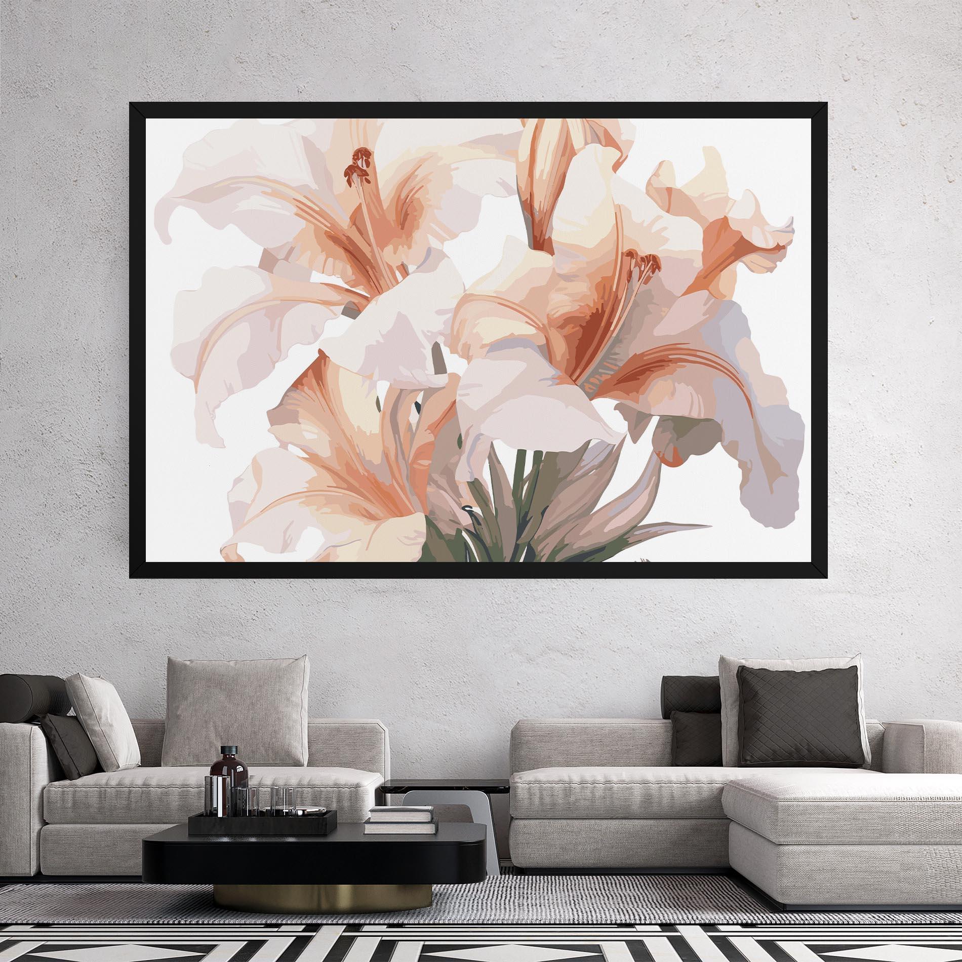 Leinwandbild Light Orange Iris mockup 2