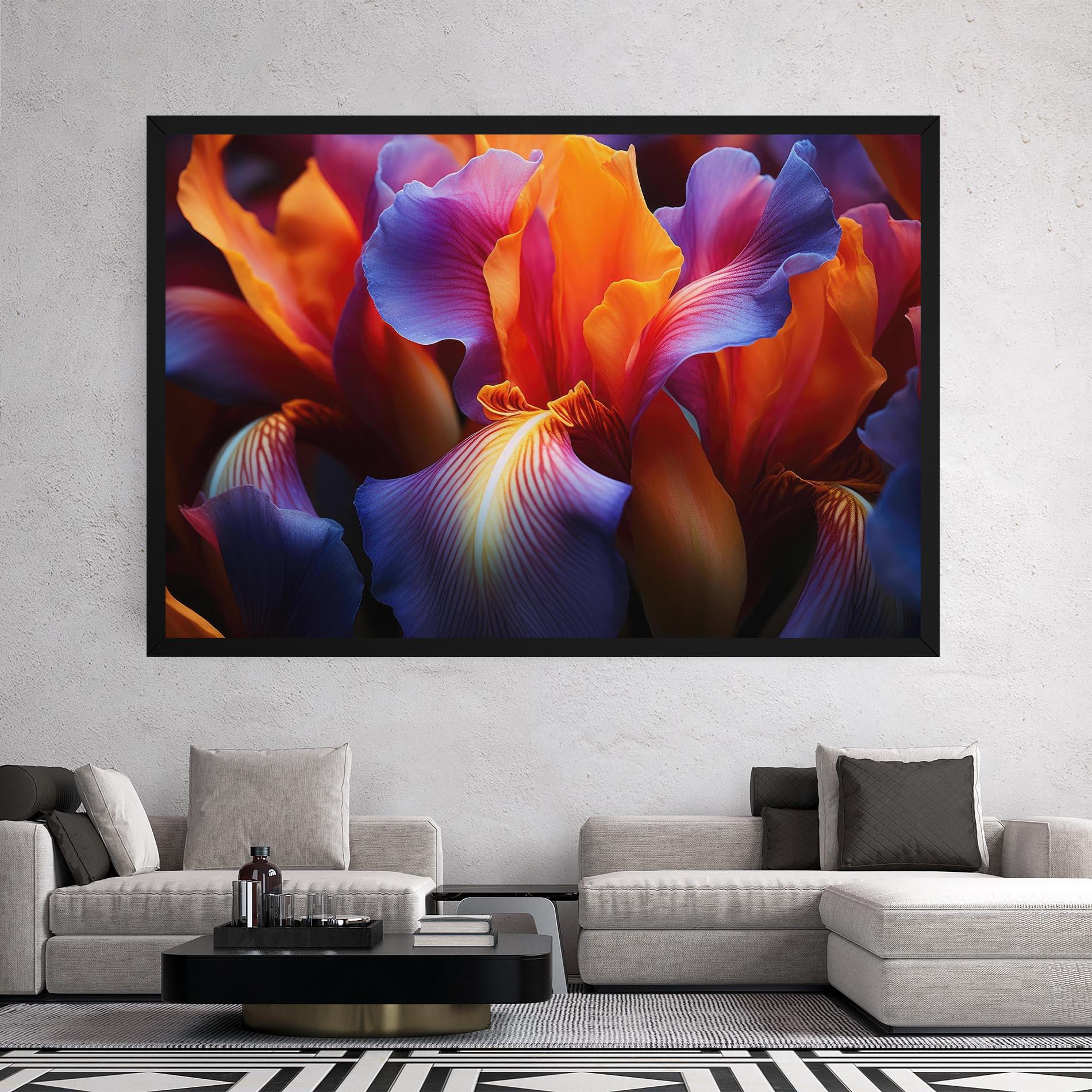 Leinwandbild Orange Purple Iris mockup 2