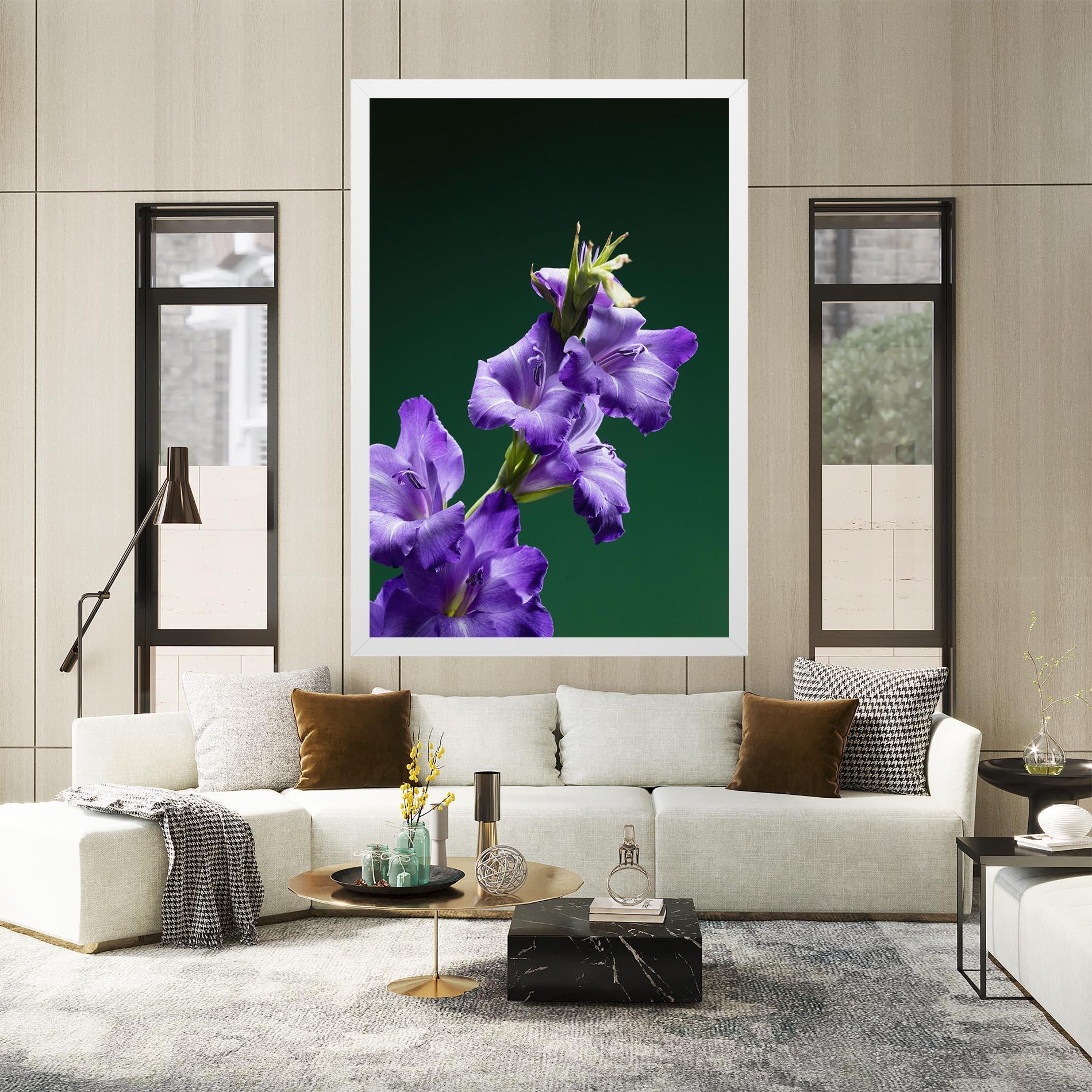 Leinwandbild Iris On Green mockup 2