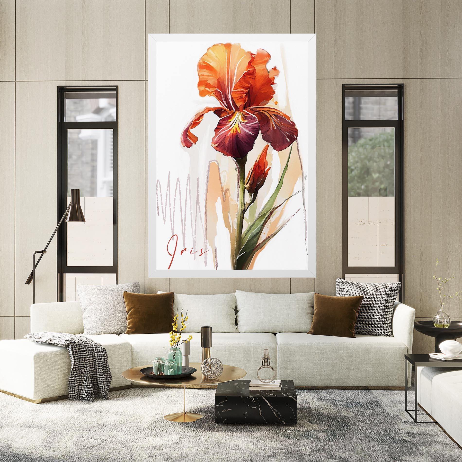 Leinwandbild Orange Iris mockup 2