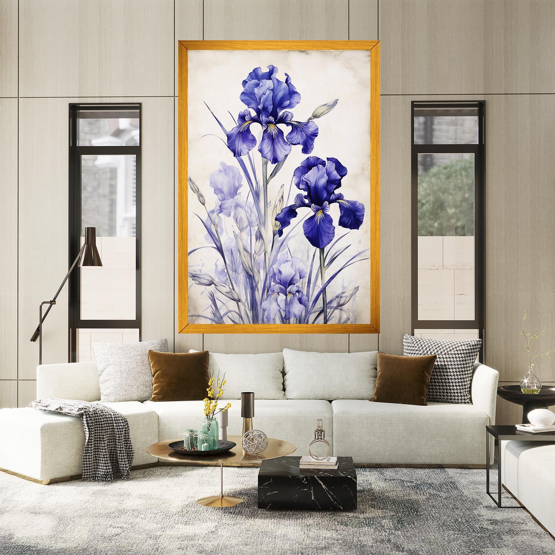 Leinwandbild Irises Painting mockup 2