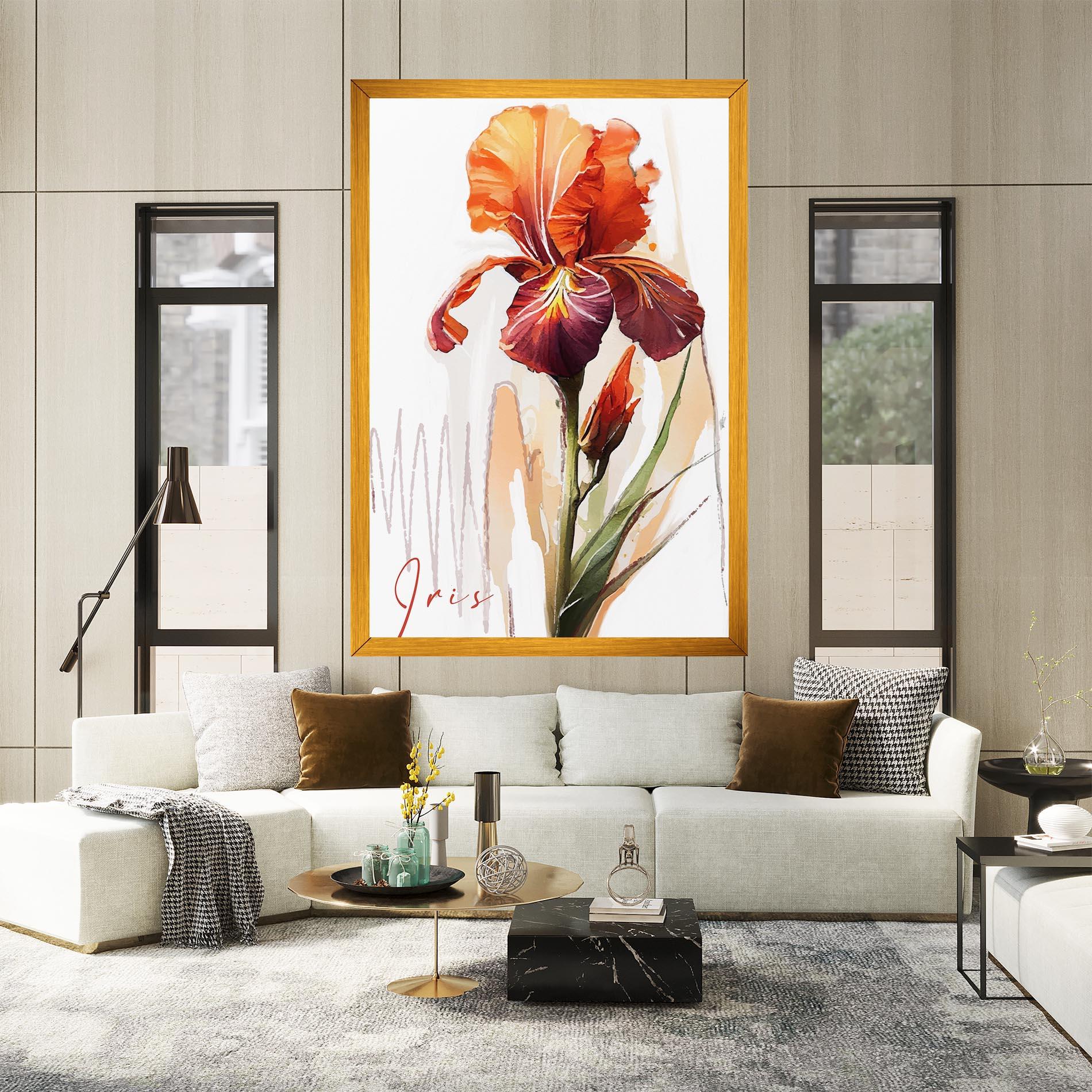 Leinwandbild Orange Iris mockup 2