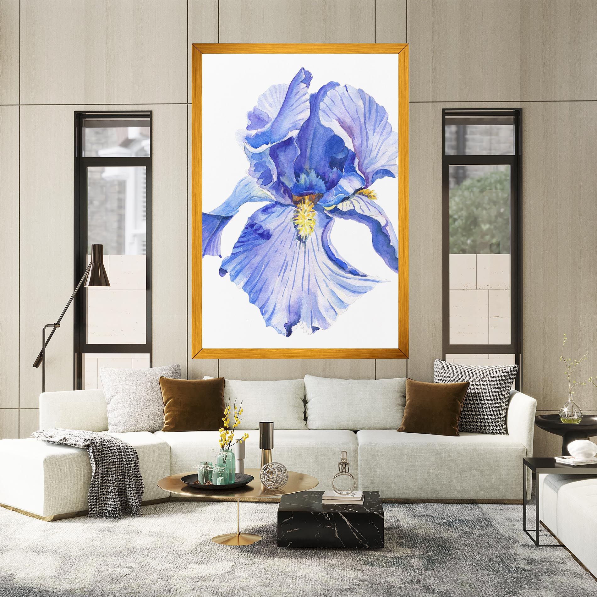 Purple Iris On White mockup 2