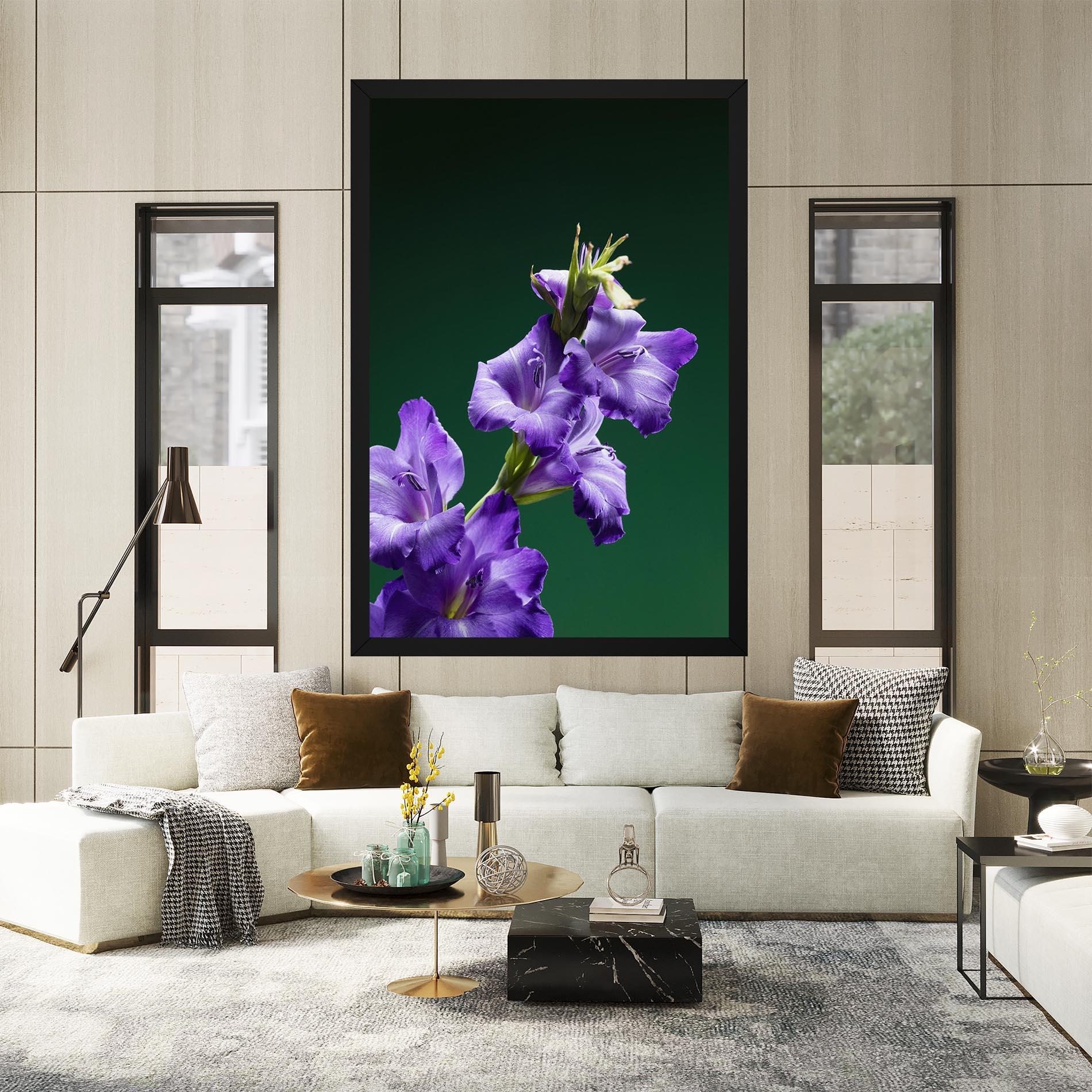 Leinwandbild Iris On Green mockup 2