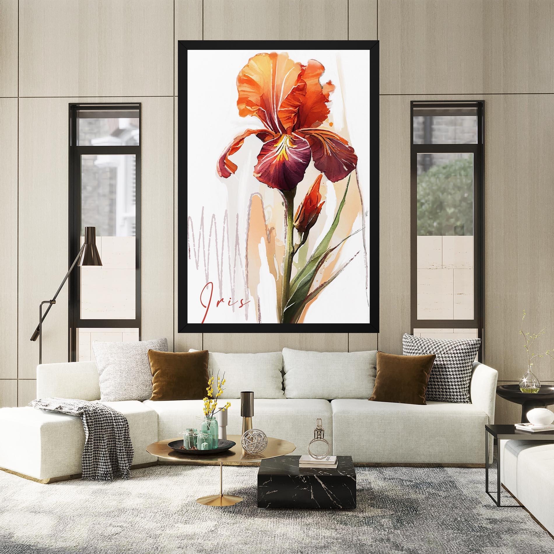 Leinwandbild Orange Iris mockup 2