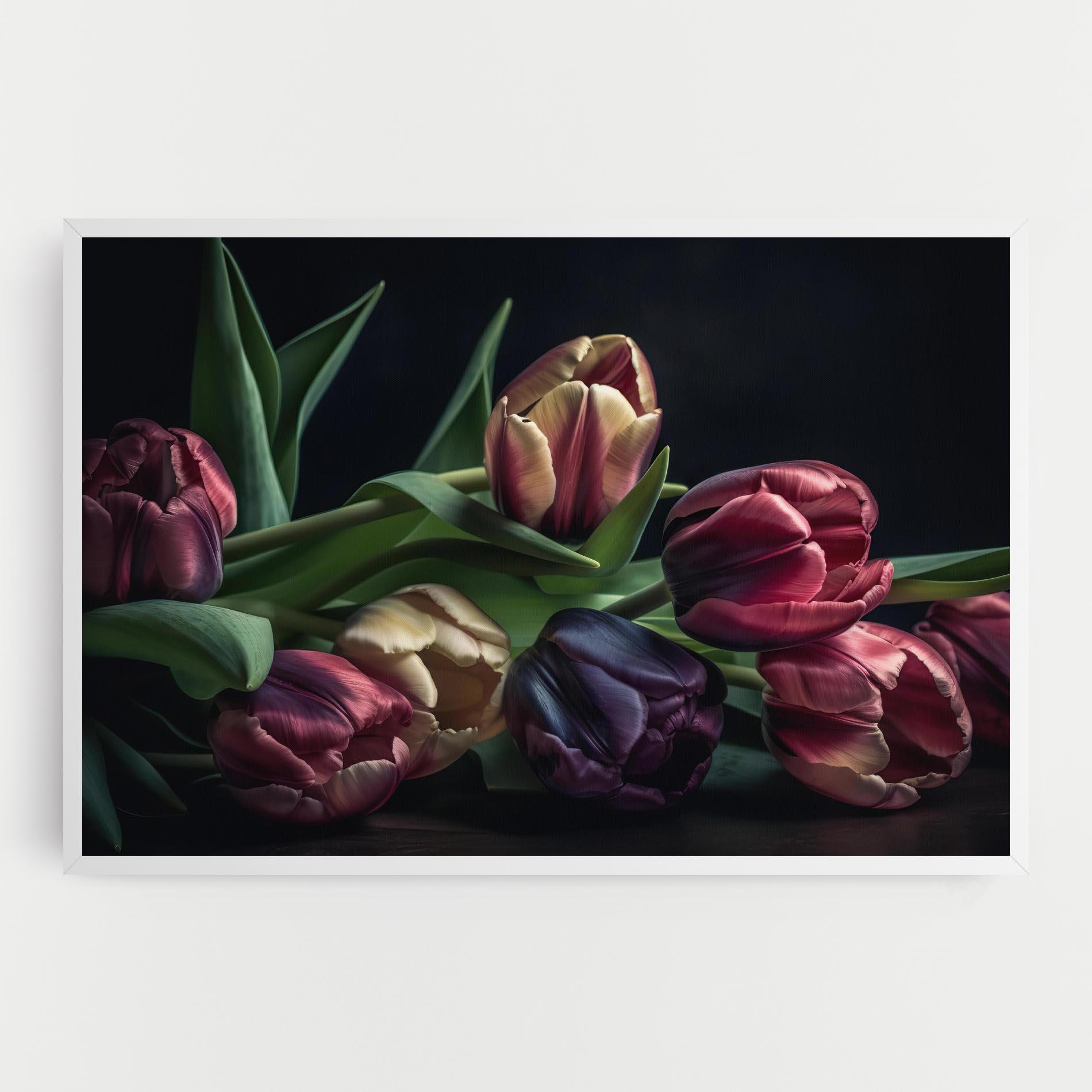 Leinwandbild Dark Purple Tulip mockup 0