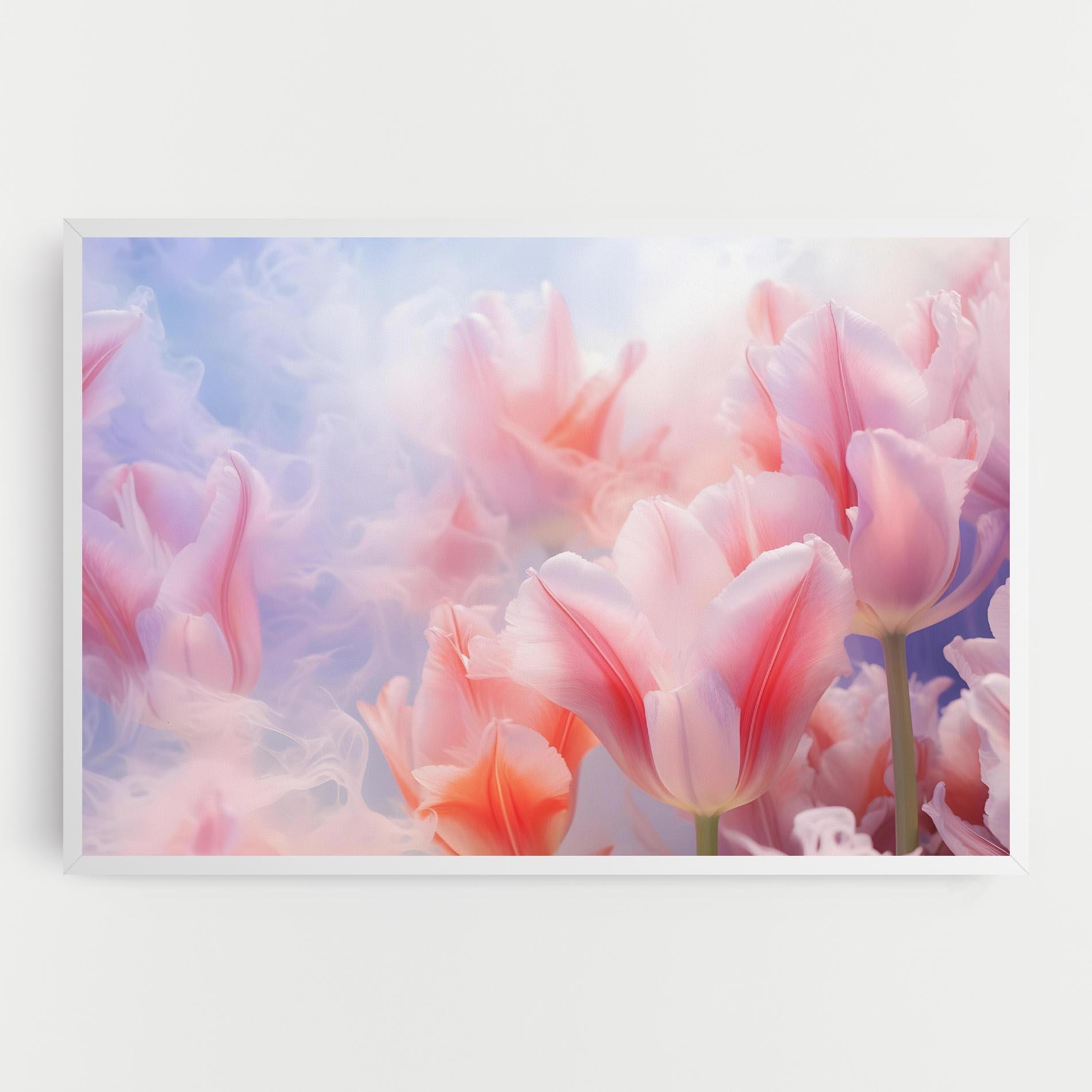 Leinwandbild Dreamy Pink Tulips mockup 0