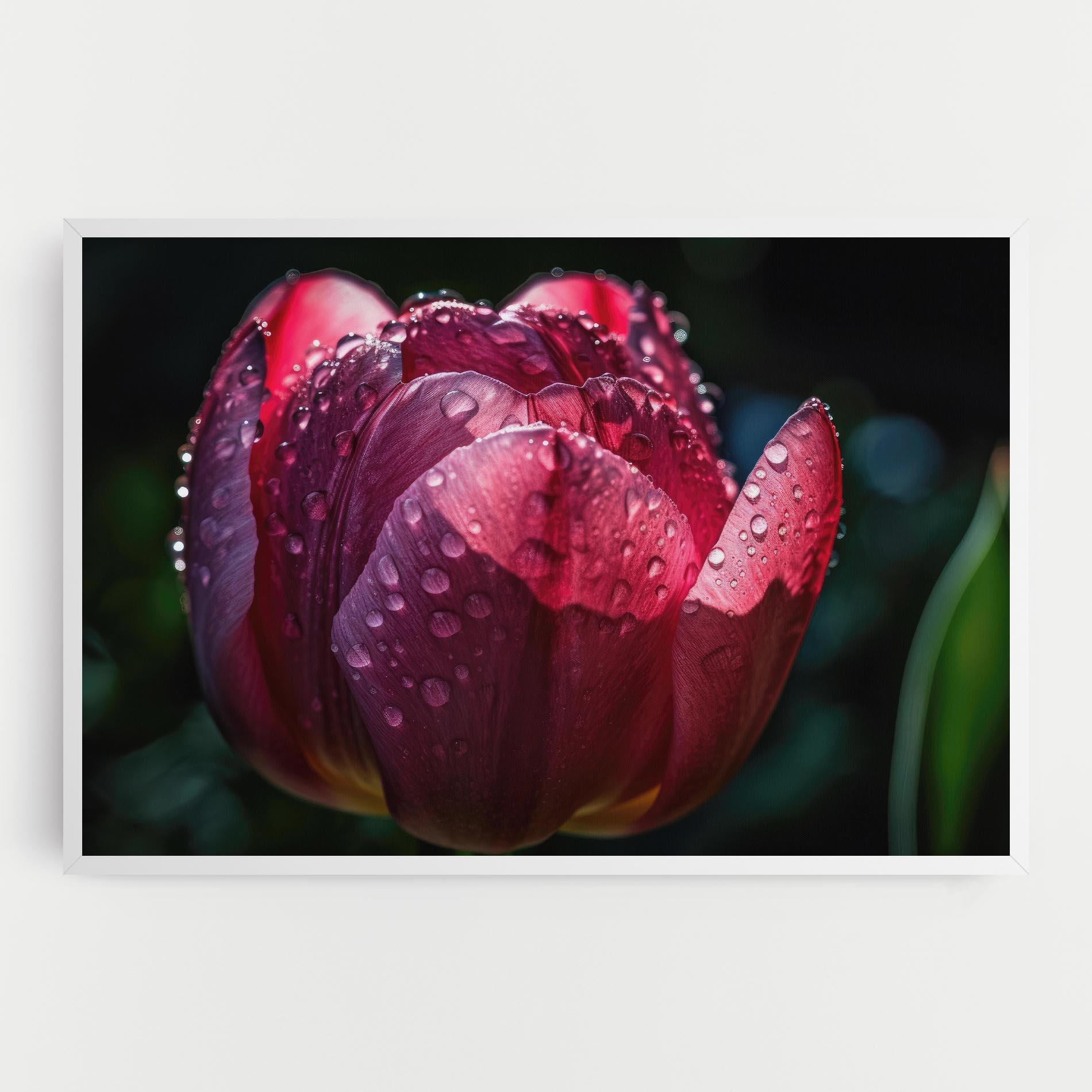 Leinwandbild Pink Tulip After Rain mockup 0