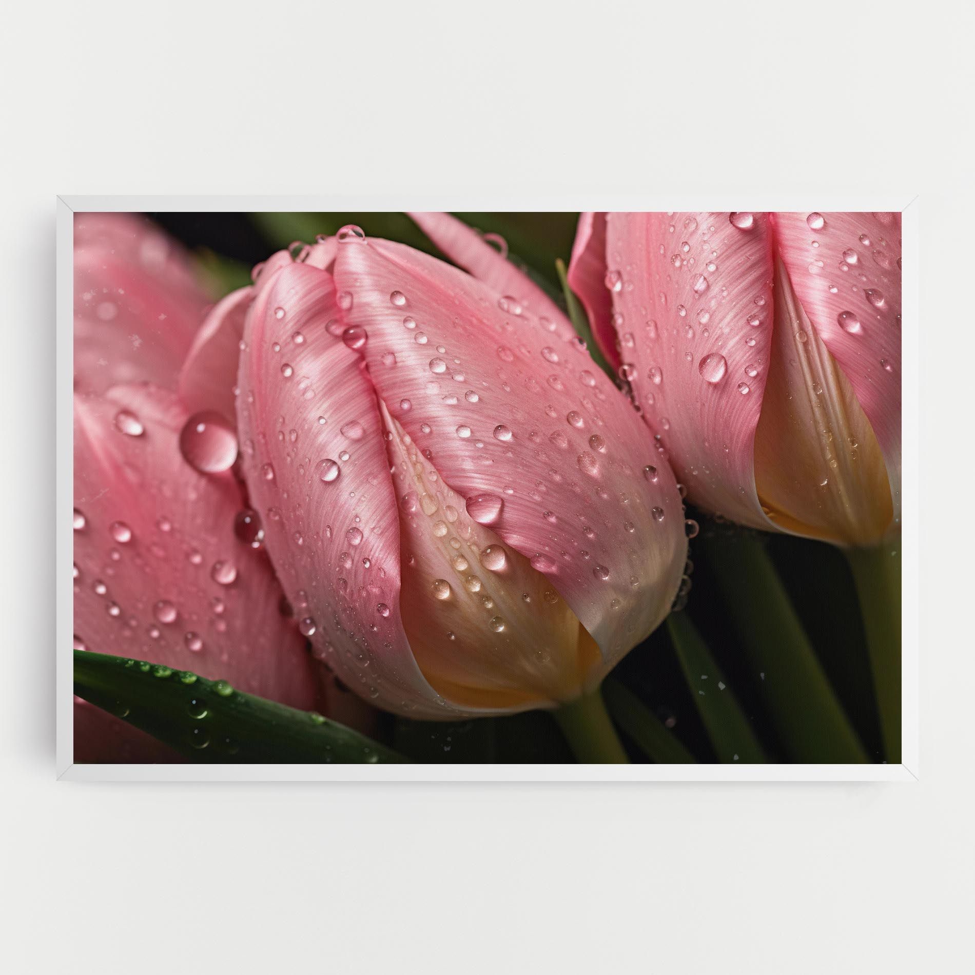 Pink Tulip With Drops mockup 0