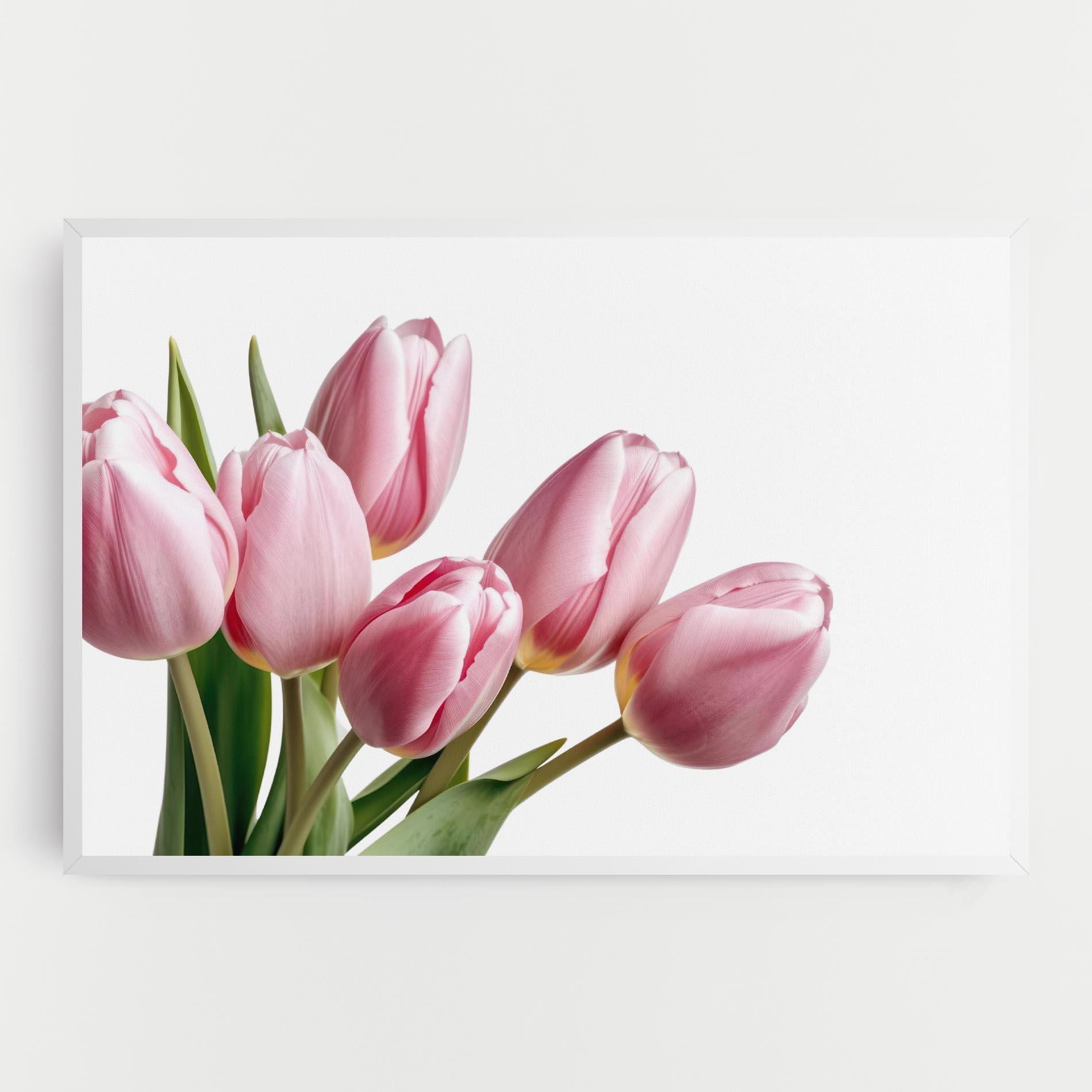 Leinwandbild Pink Tulips mockup 0