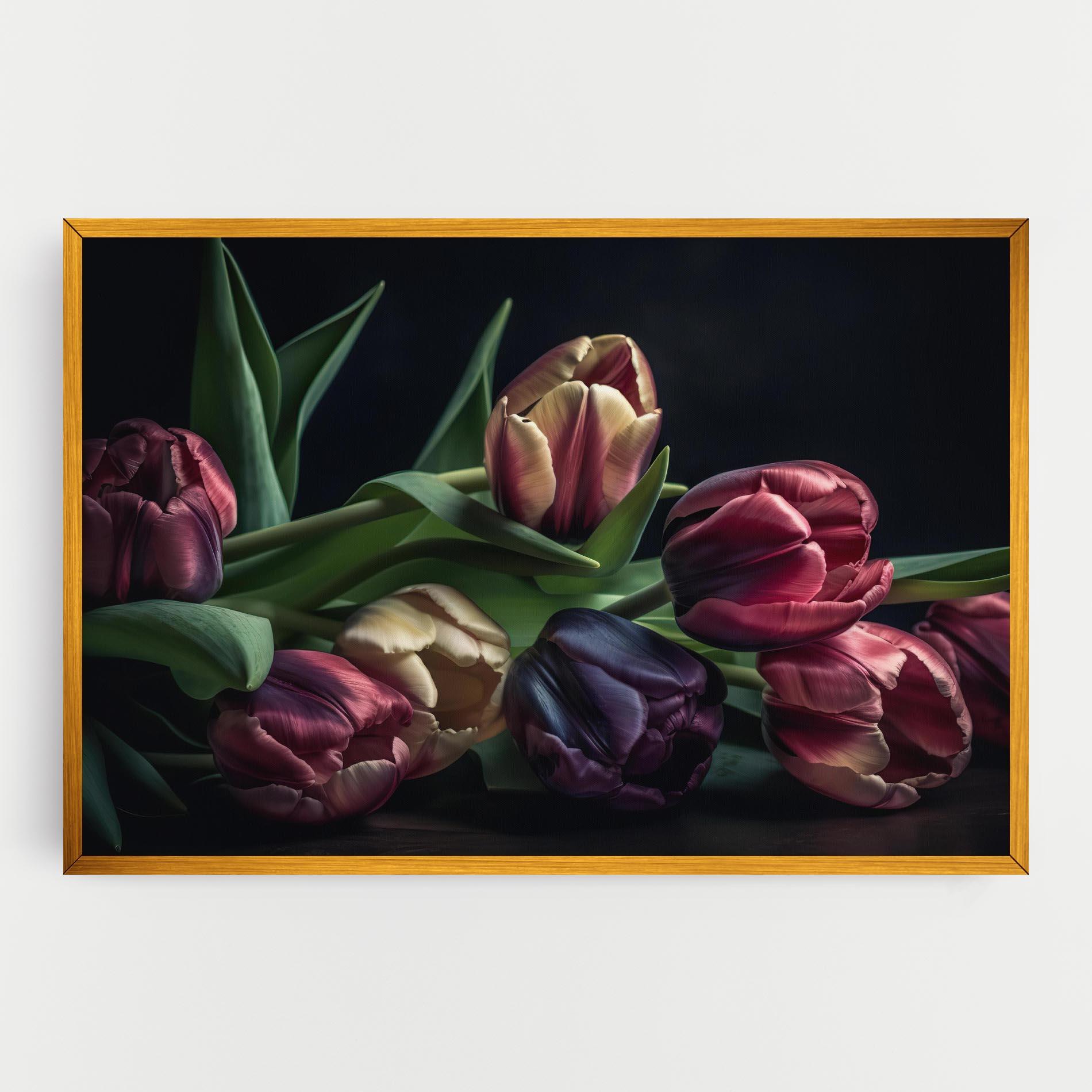 Leinwandbild Dark Purple Tulip mockup 0