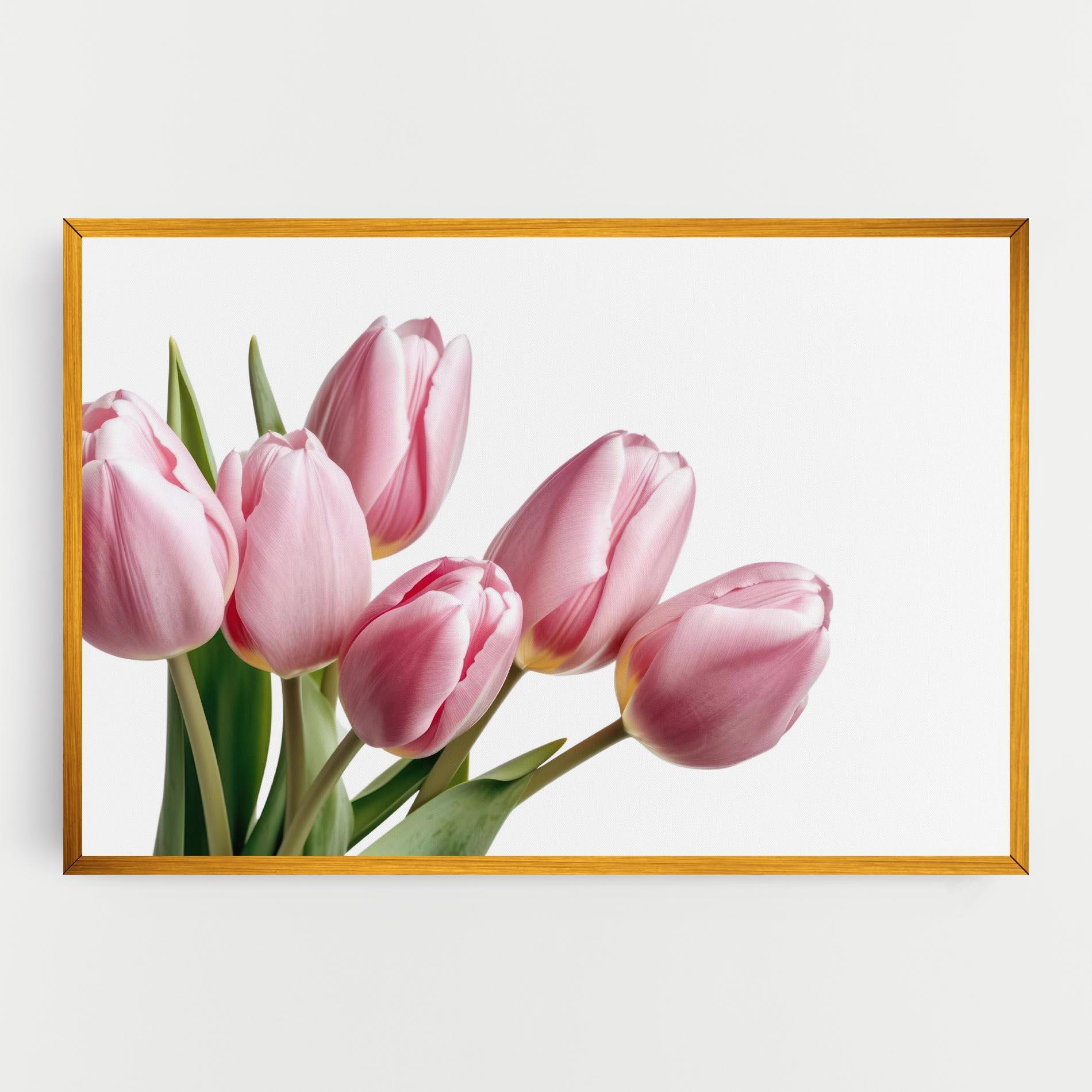 Leinwandbild Pink Tulips mockup 0