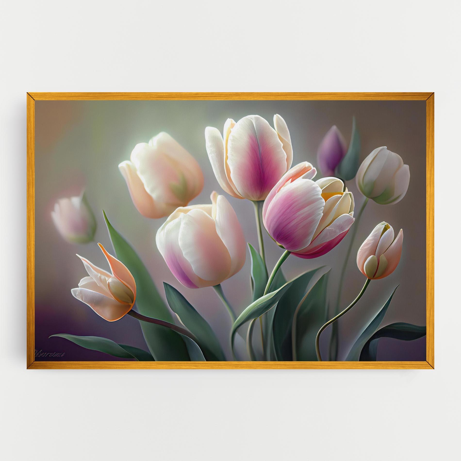 Leinwandbild Pretty Tulips mockup 0