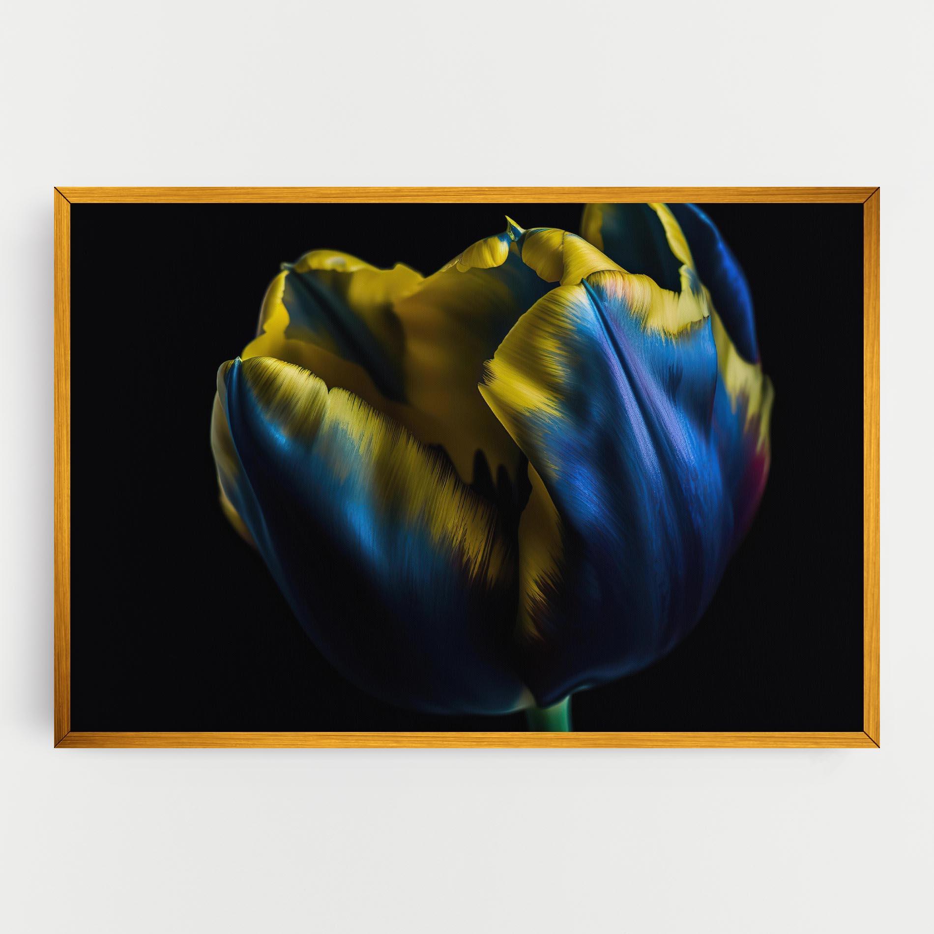 Leinwandbild Yellow Blue Tulip mockup 0