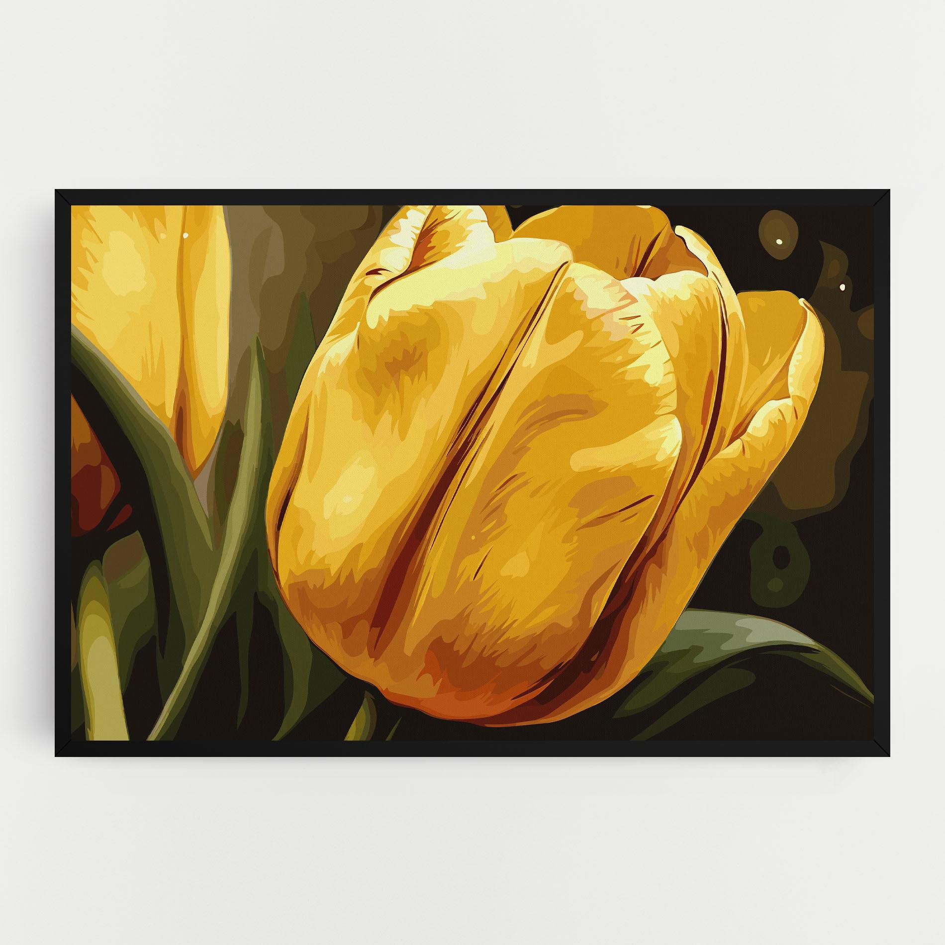 Leinwandbild Big Yellow Tulip mockup 0