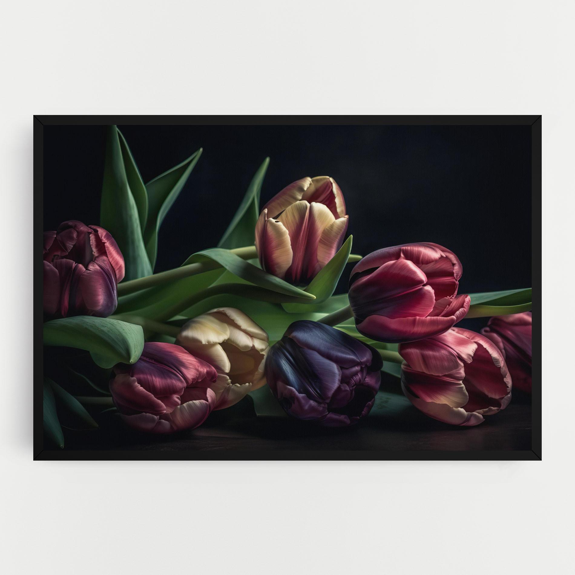 Leinwandbild Dark Purple Tulip mockup 0