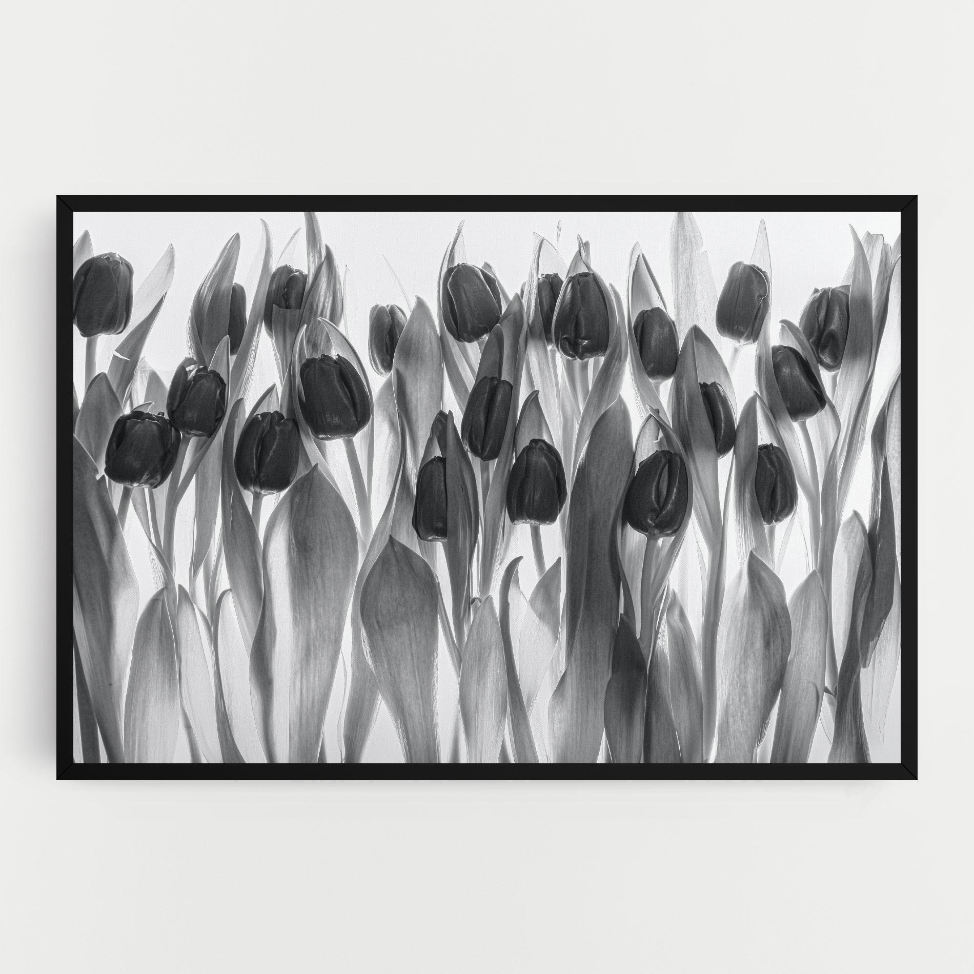 Leinwandbild Grey Tulips mockup 0