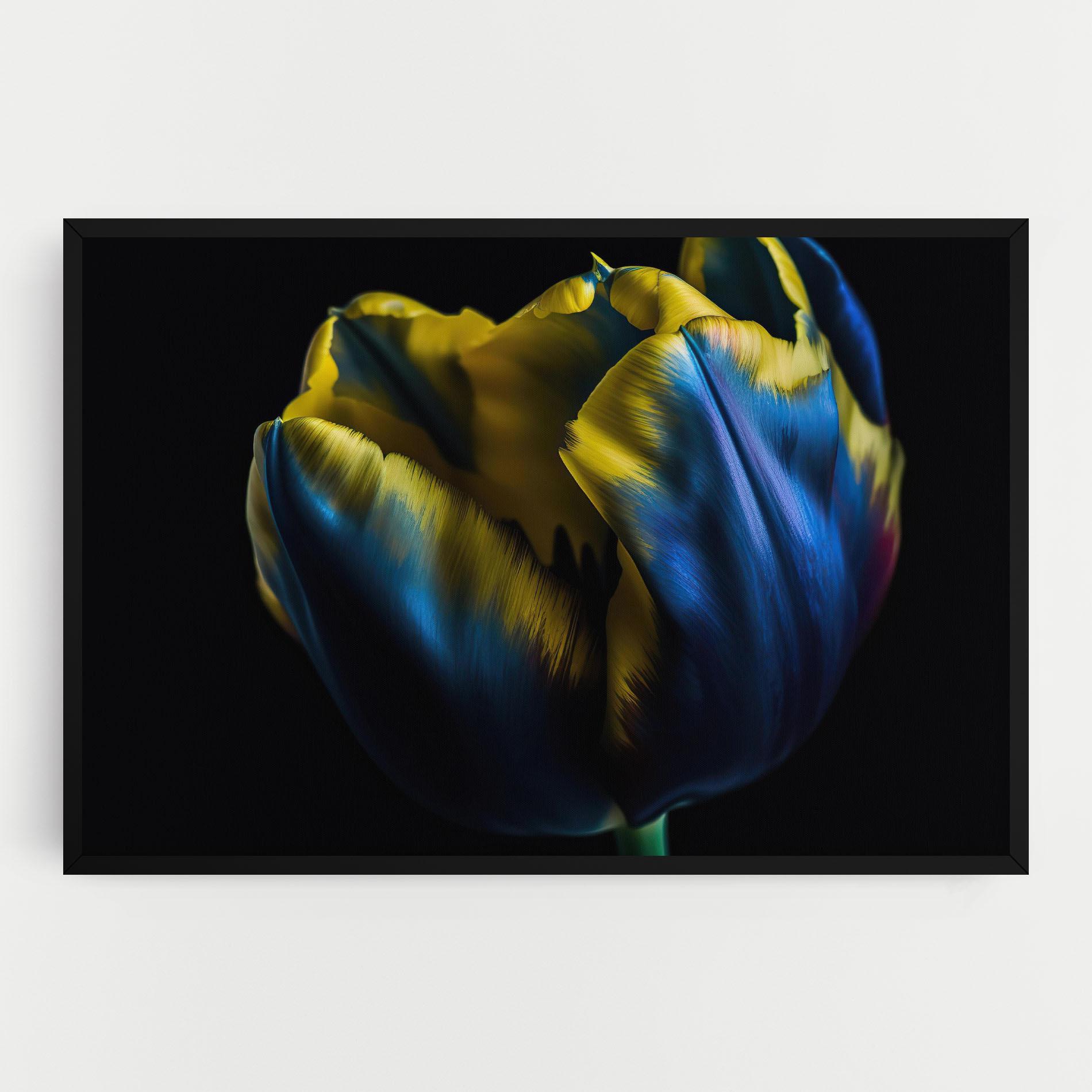Leinwandbild Yellow Blue Tulip mockup 0