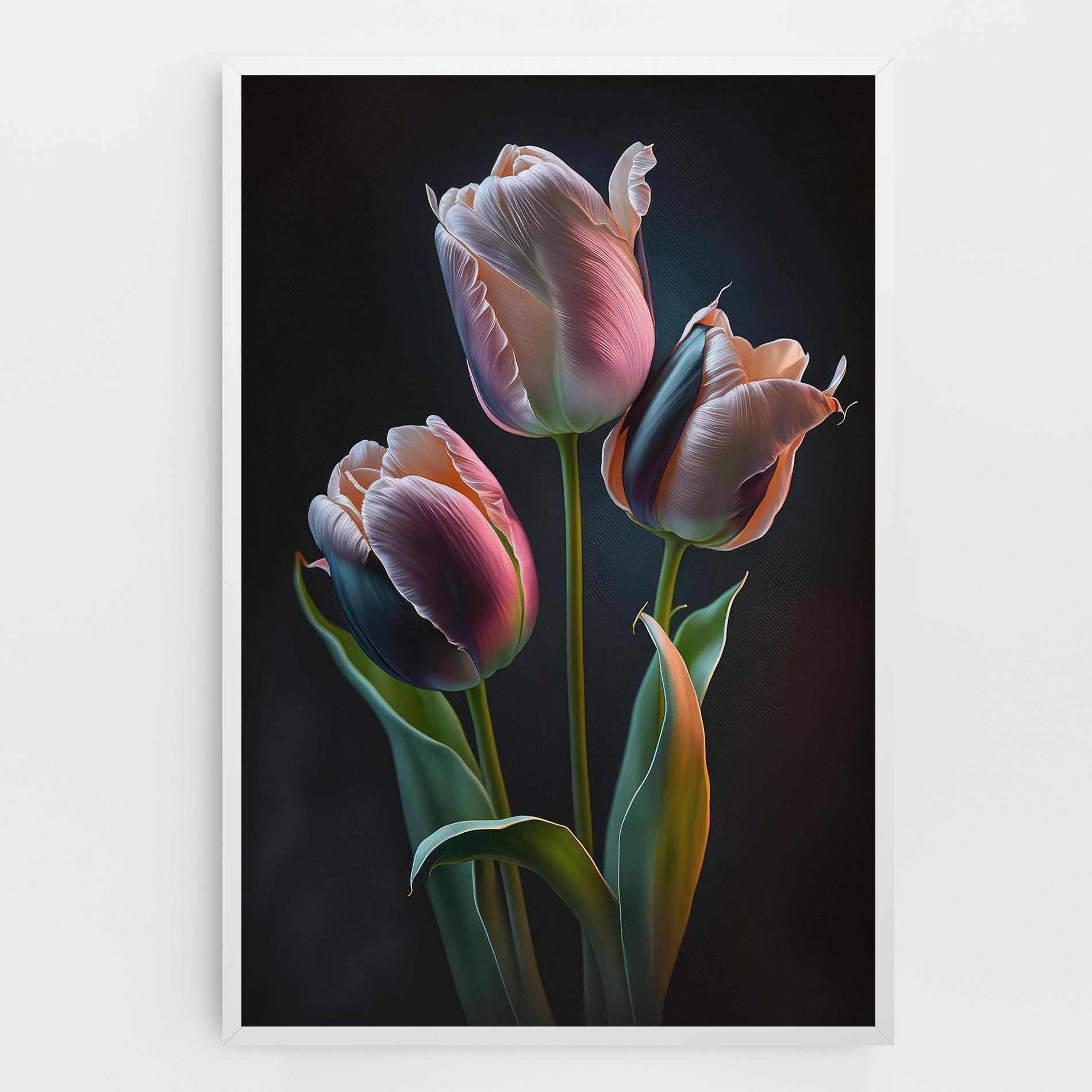 Leinwandbild Light Purple Tulips mockup 0